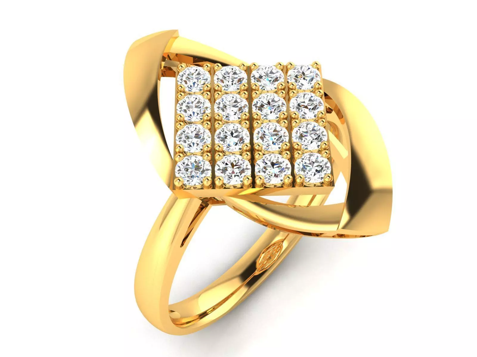 Solitaire Engagement Wedding Rings 3D print model