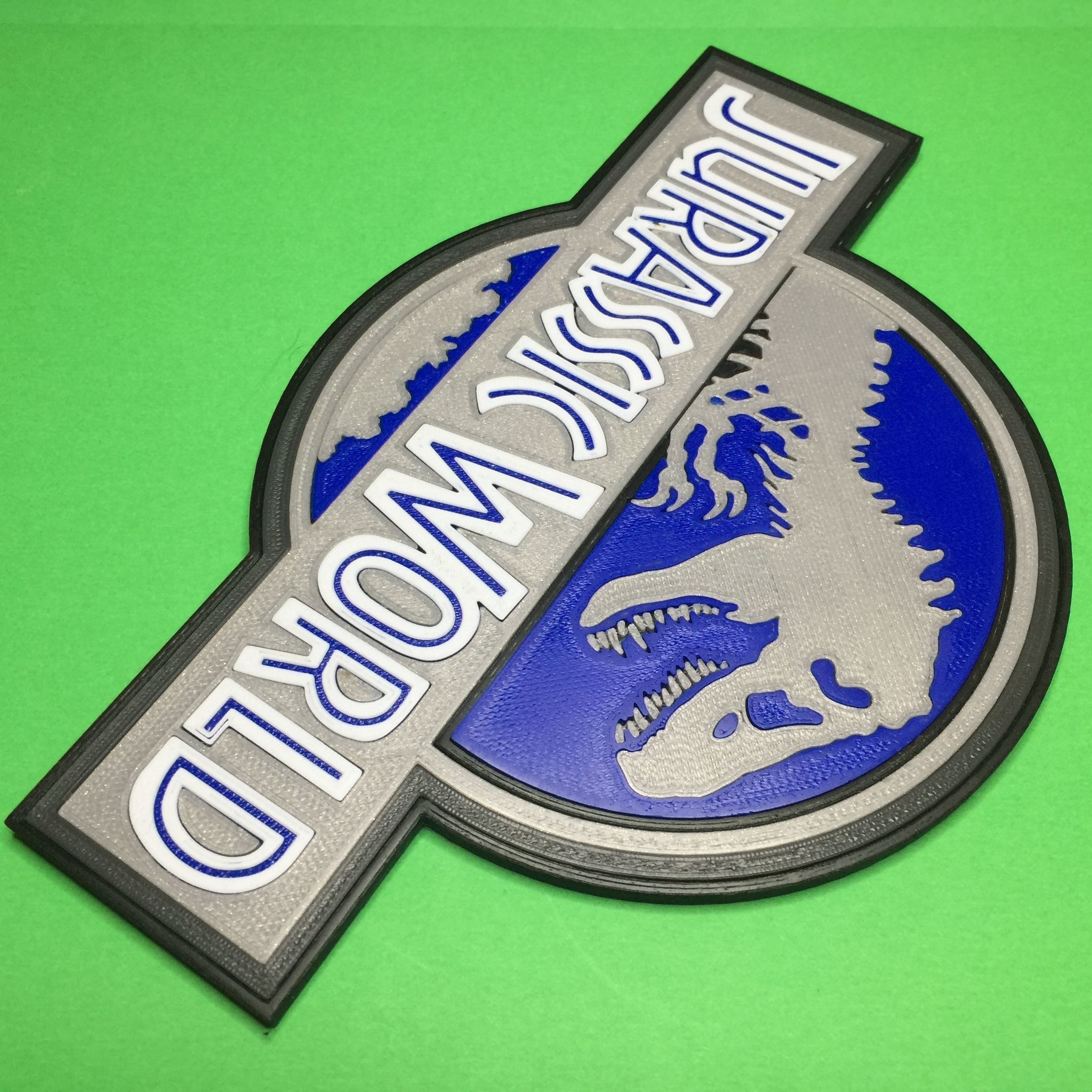 Jurassic World Logo 3D print model_2