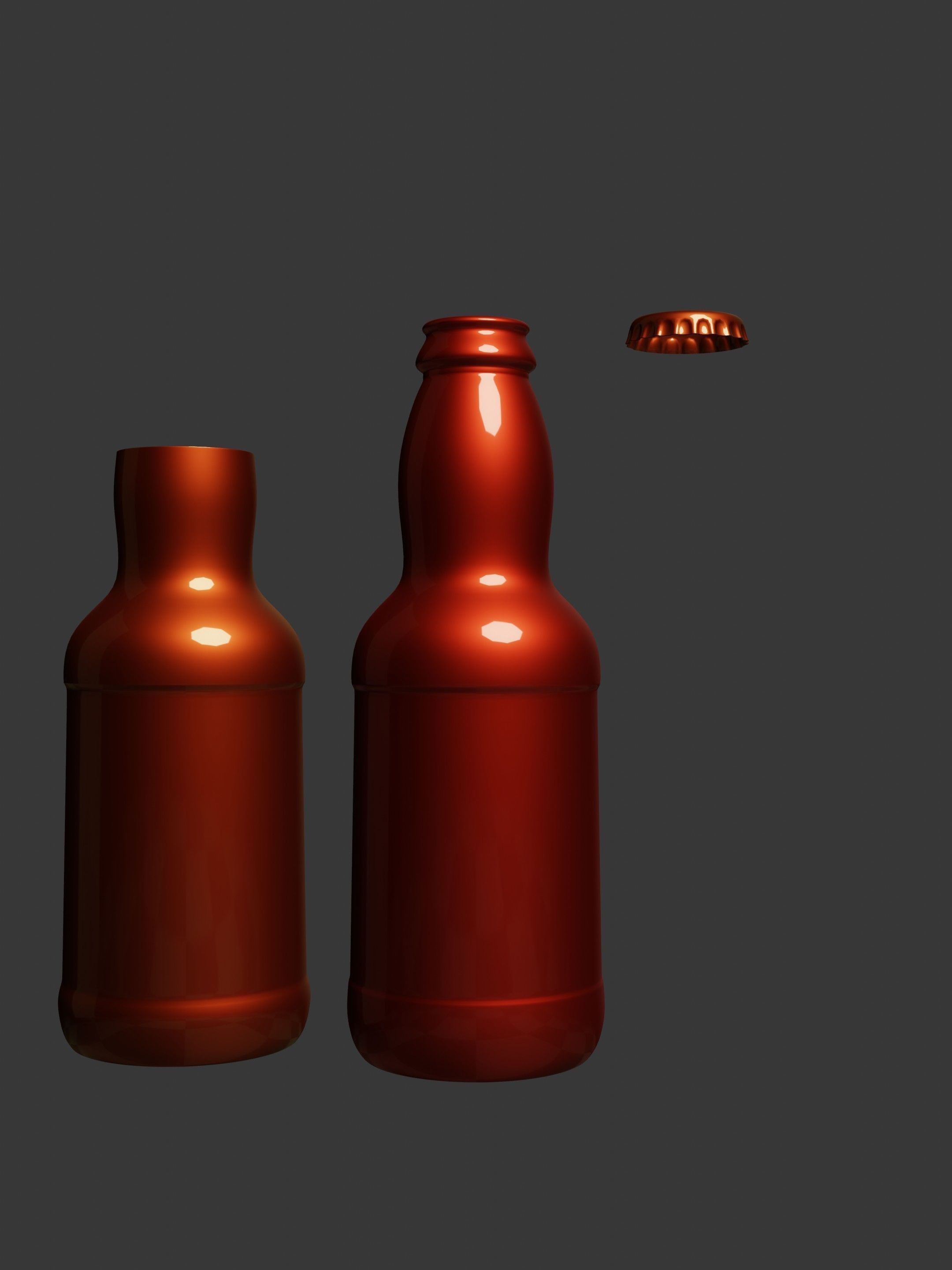 Beer Bottle Free 3D model_3