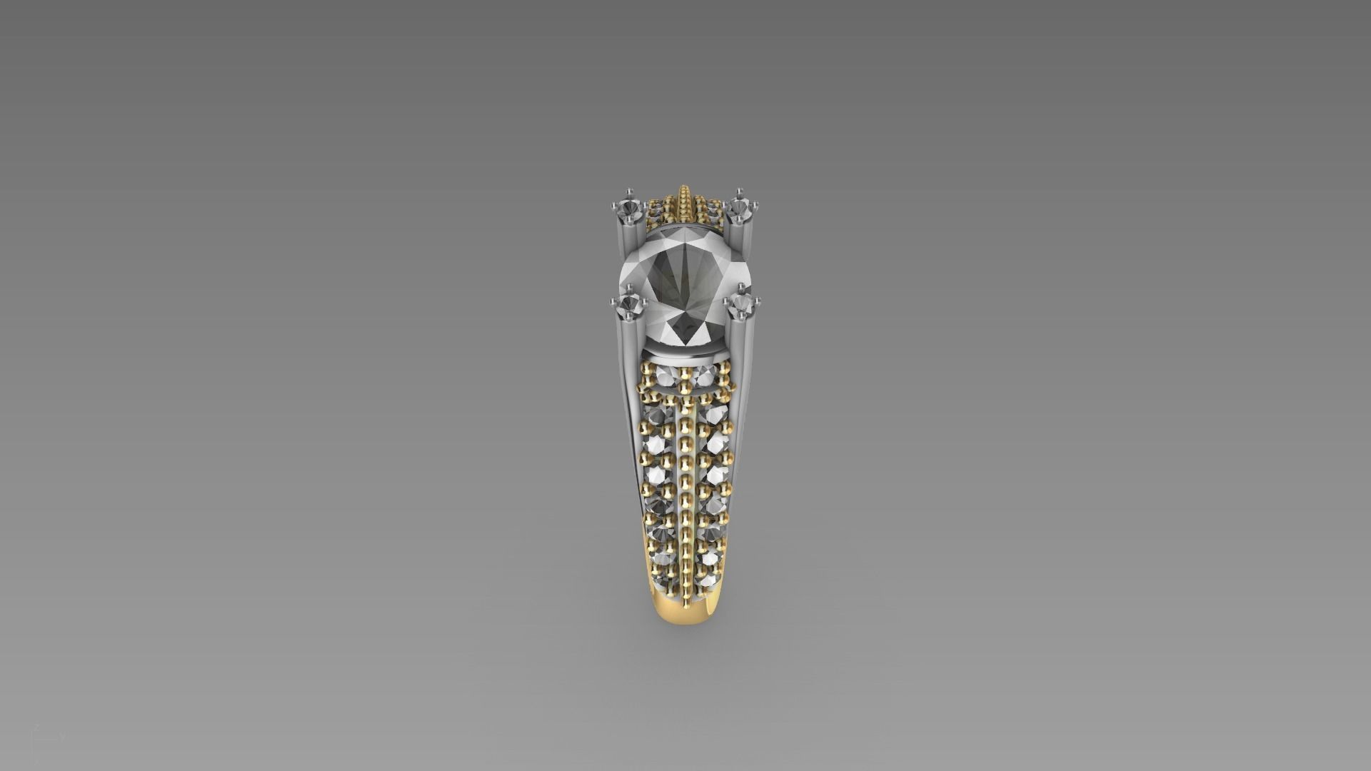 two line engagement ring stl verified  3D print model_19