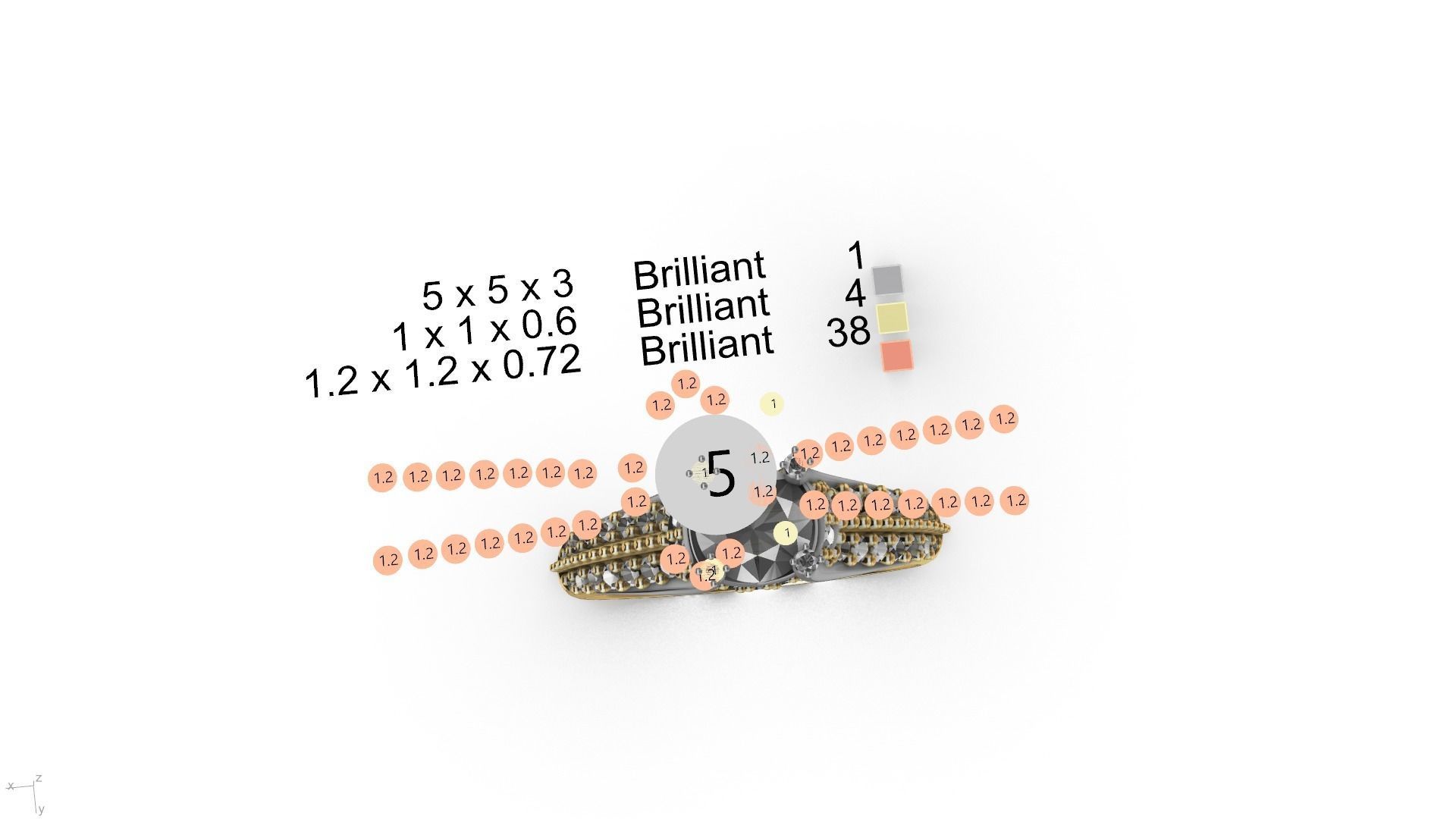 two line engagement ring stl verified  3D print model_2