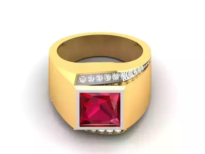 Solitaire Engagement Wedding Princess Rings 3D print model