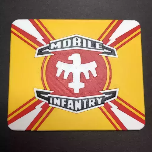 Starship Troopers Mobile Infantry Flag Coaster 3D print model