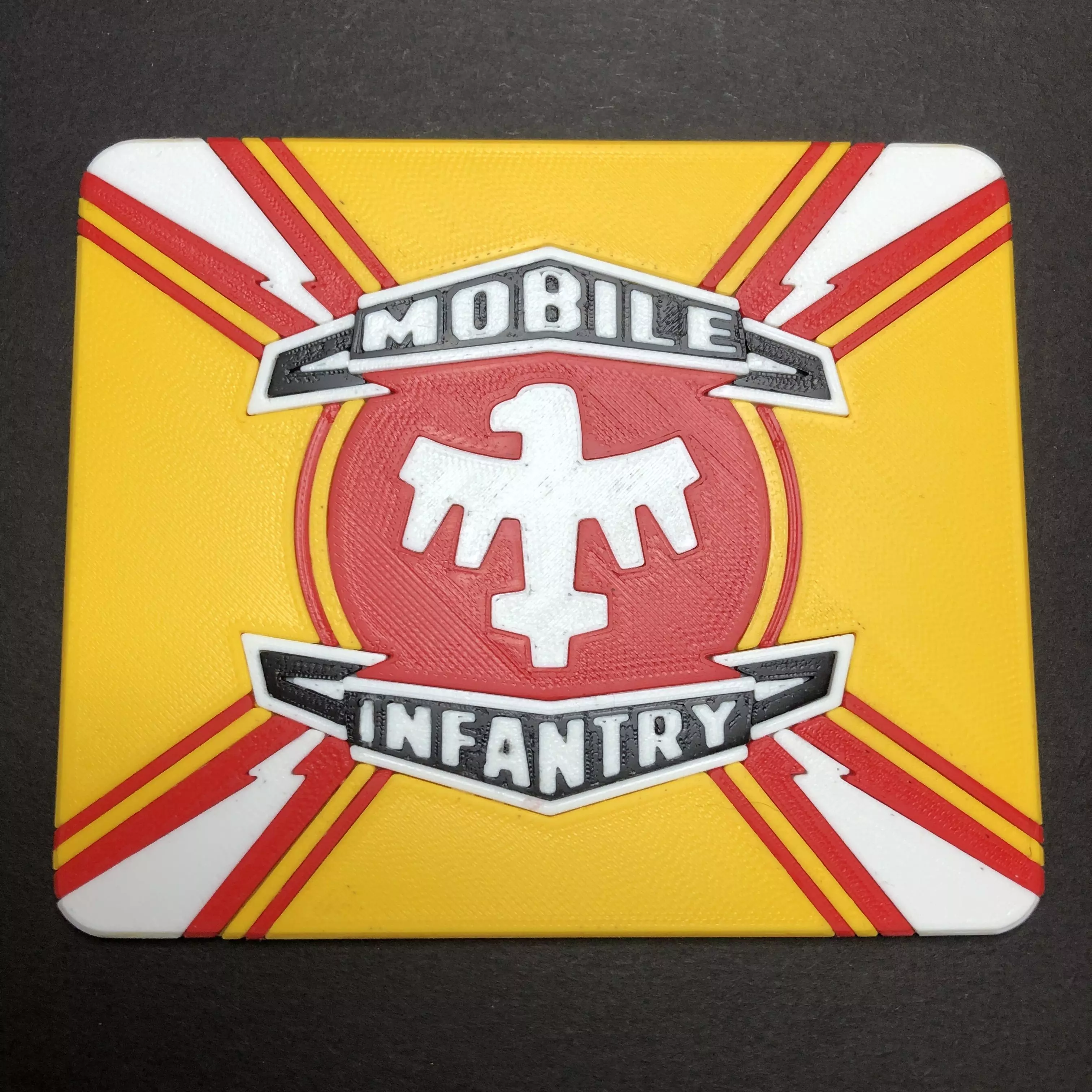 Starship Troopers Mobile Infantry Flag Coaster 3D print model_0