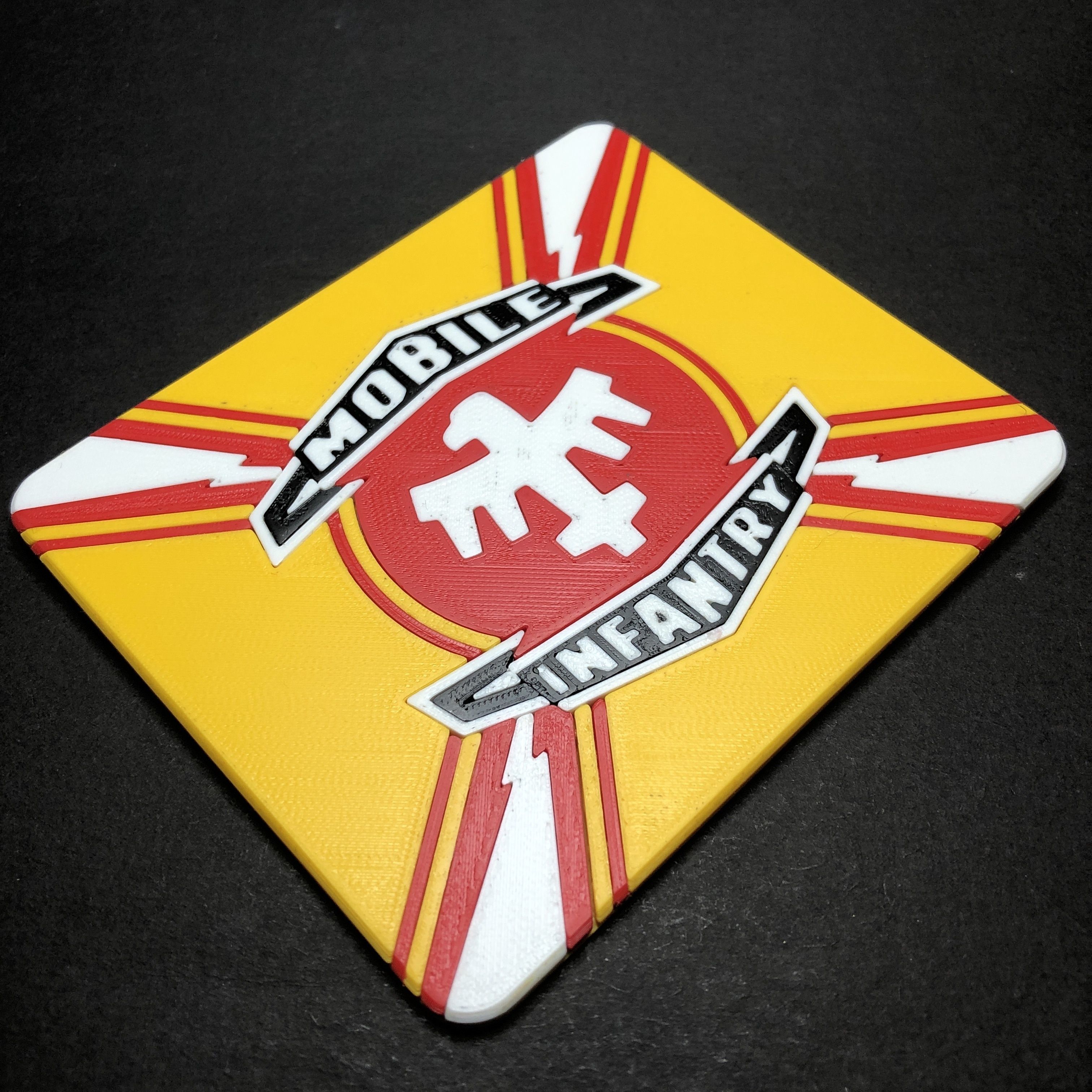 Starship Troopers Mobile Infantry Flag Coaster 3D print model_4