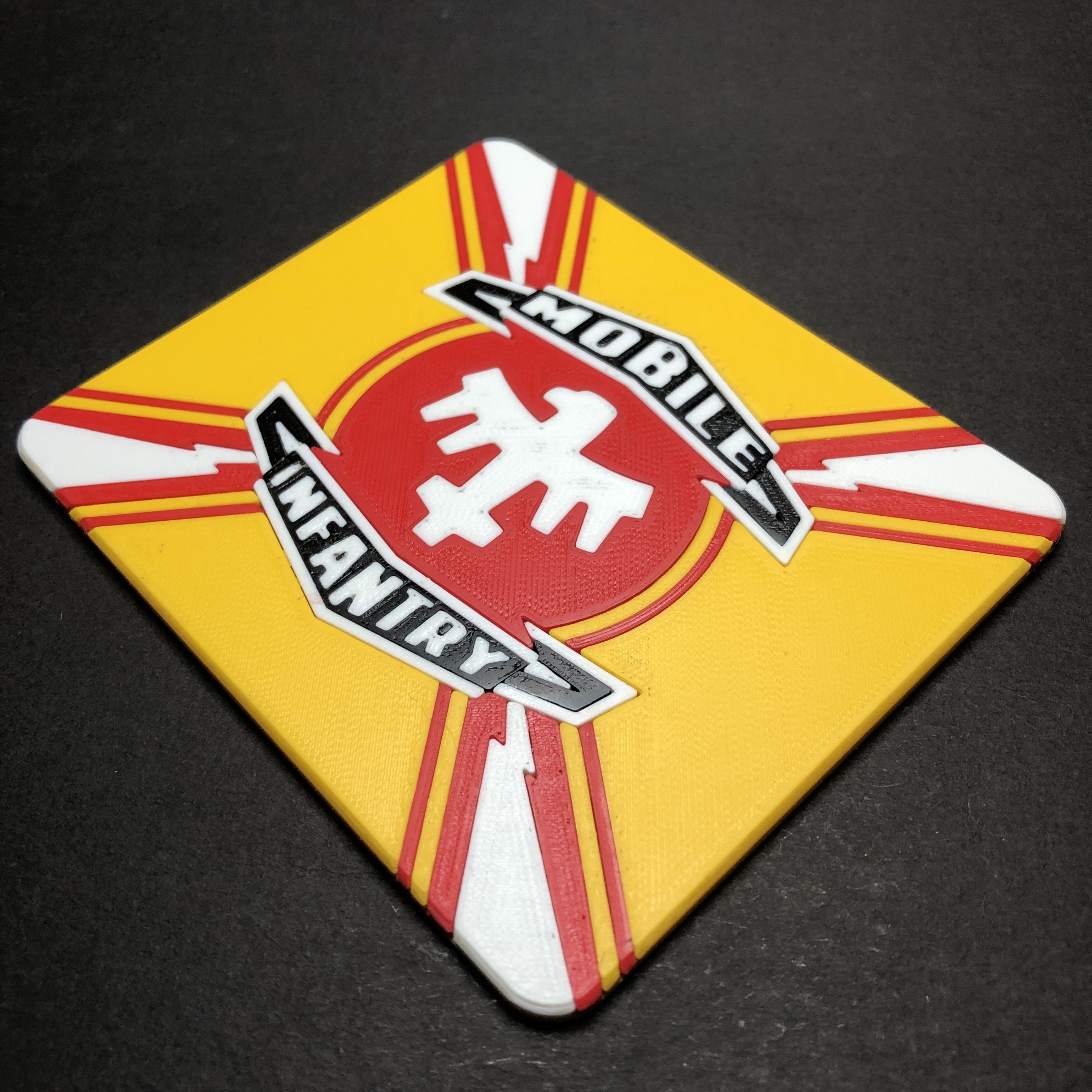 Starship Troopers Mobile Infantry Flag Coaster 3D print model_1