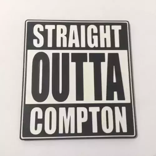Straight Outta Compton logo Coaster Free 3D print model