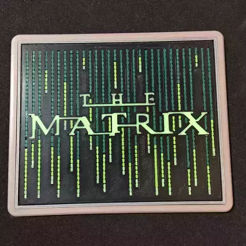 The Matrix Logo Coaster 3D print model