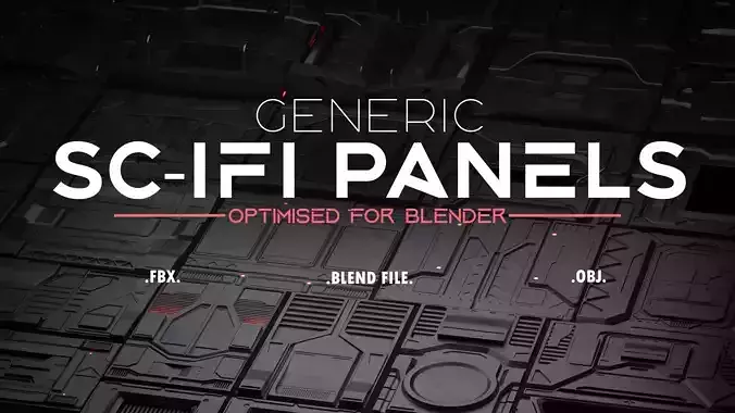 SCI-FI Panels Low-poly 3D model