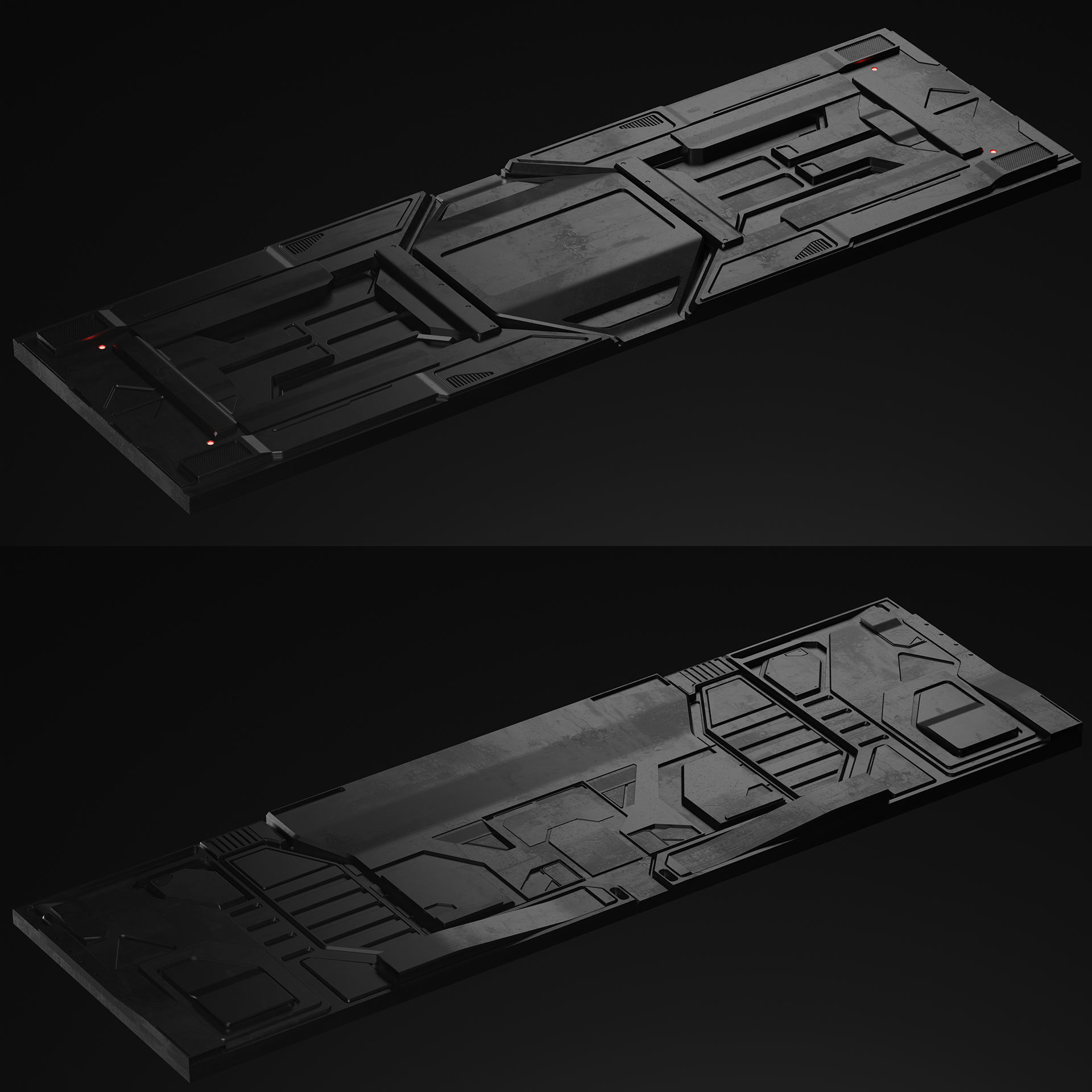 SCI-FI Panels Low-poly 3D model_2