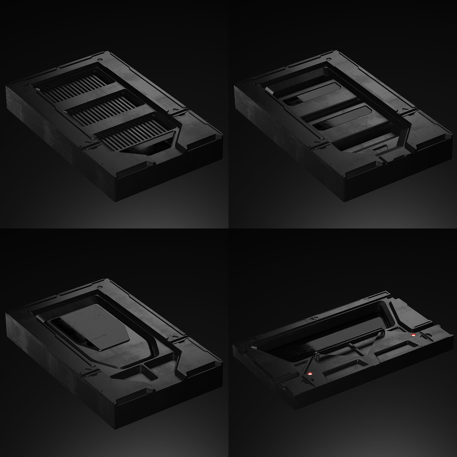 SCI-FI Panels Low-poly 3D model_4