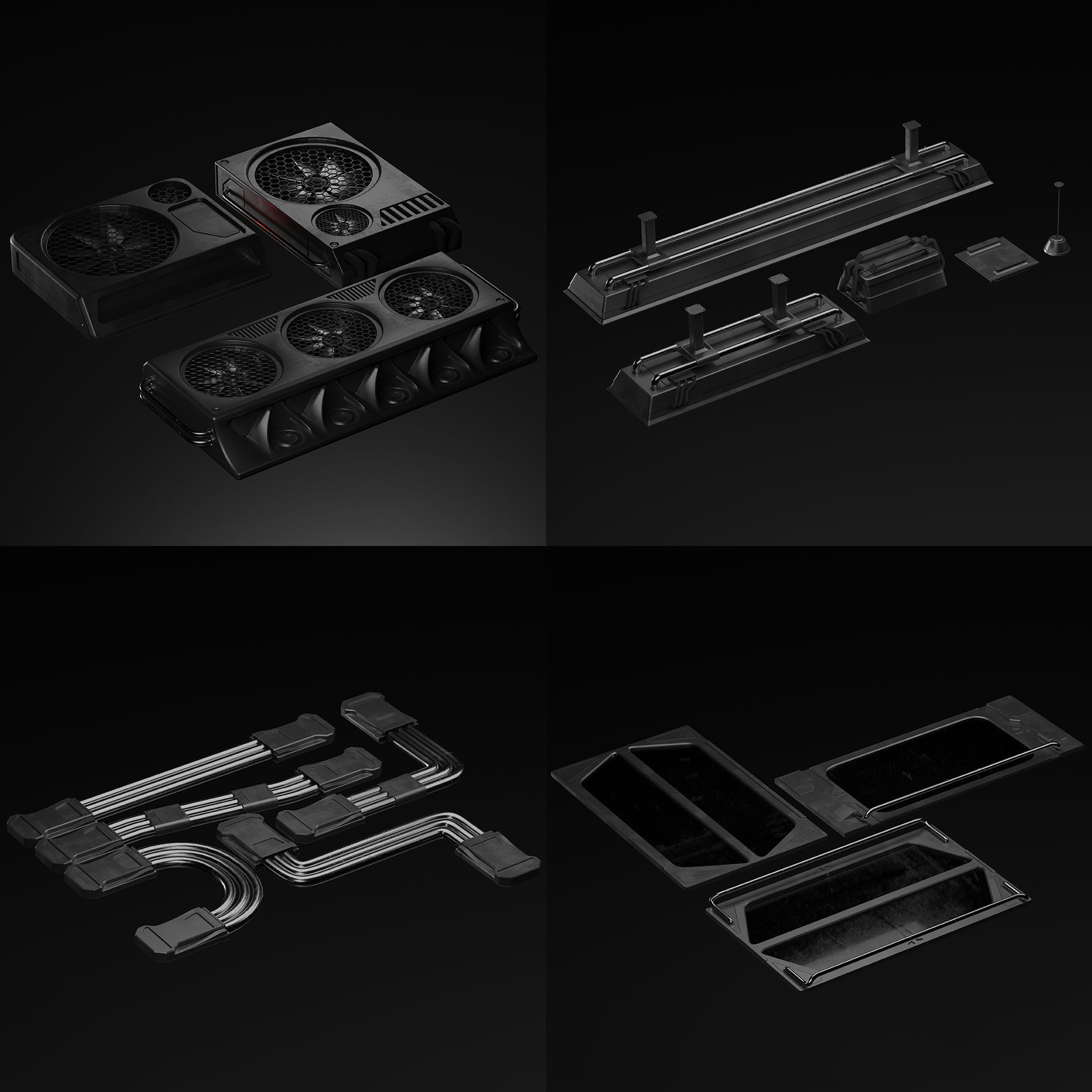 SCI-FI Panels Low-poly 3D model_10