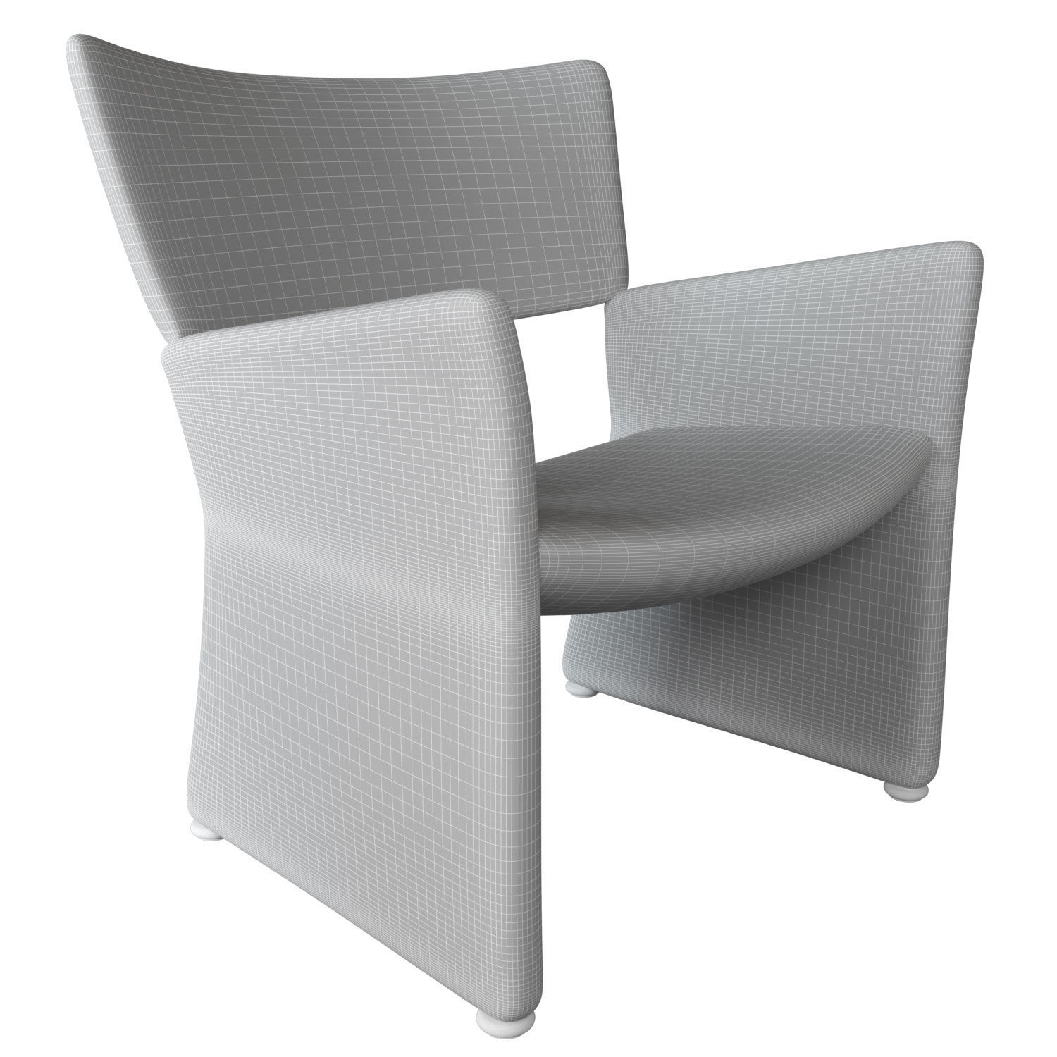 Crown Easy Chair 3D model_4