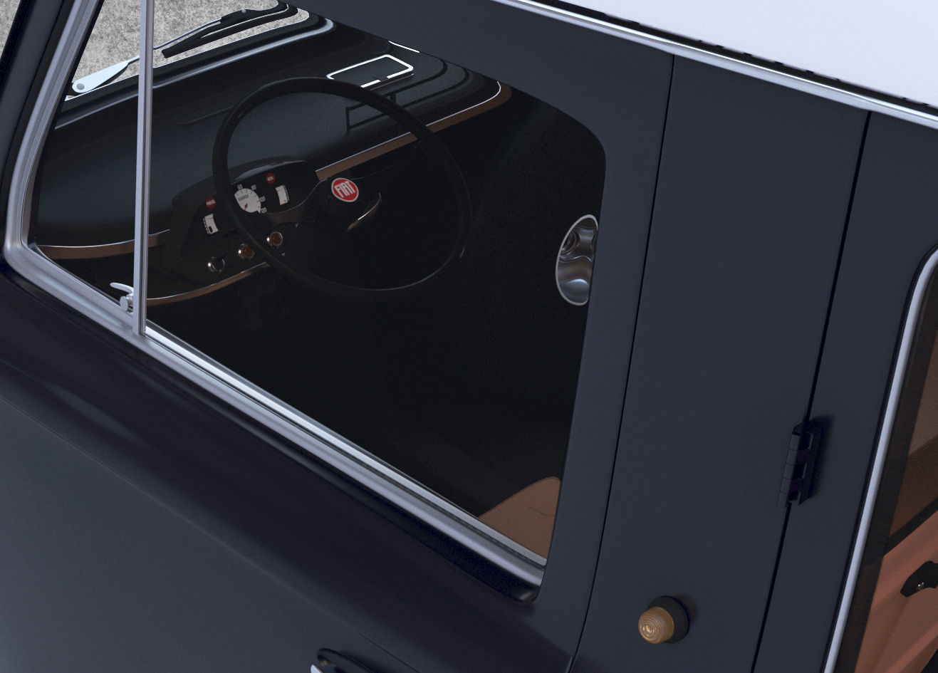 FIAT 850 familiare Low-poly 3D model_14