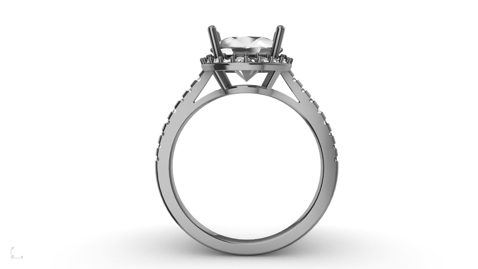 Designer engagement ring stl verified  3D print model_10