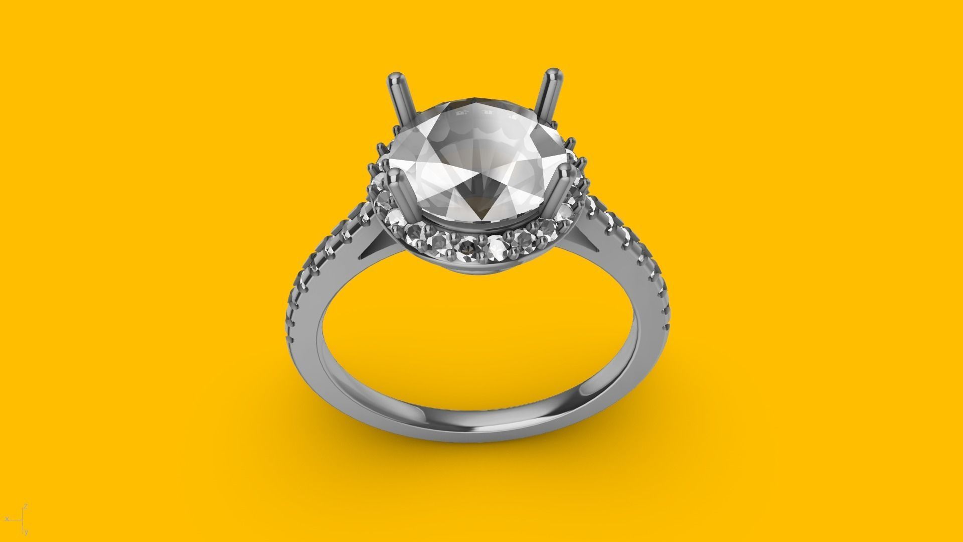 Designer engagement ring stl verified  3D print model_15