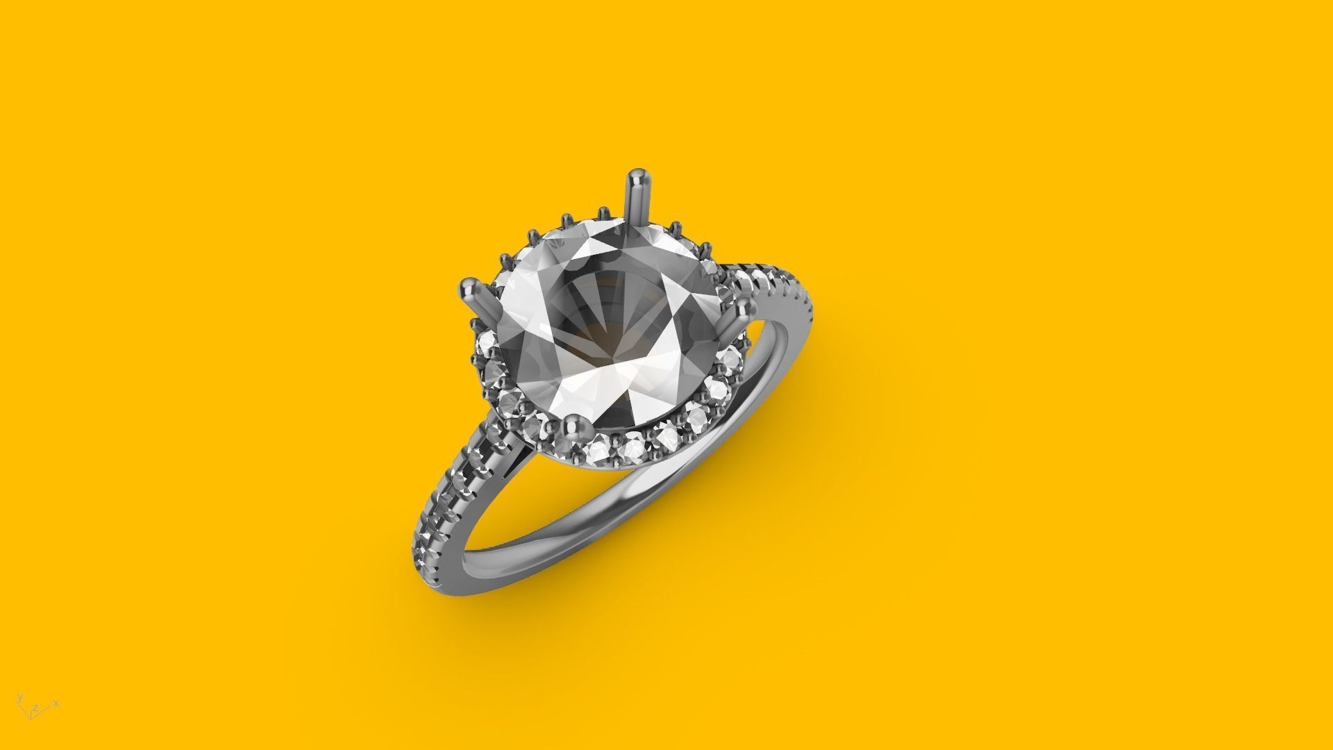 Designer engagement ring stl verified  3D print model_23