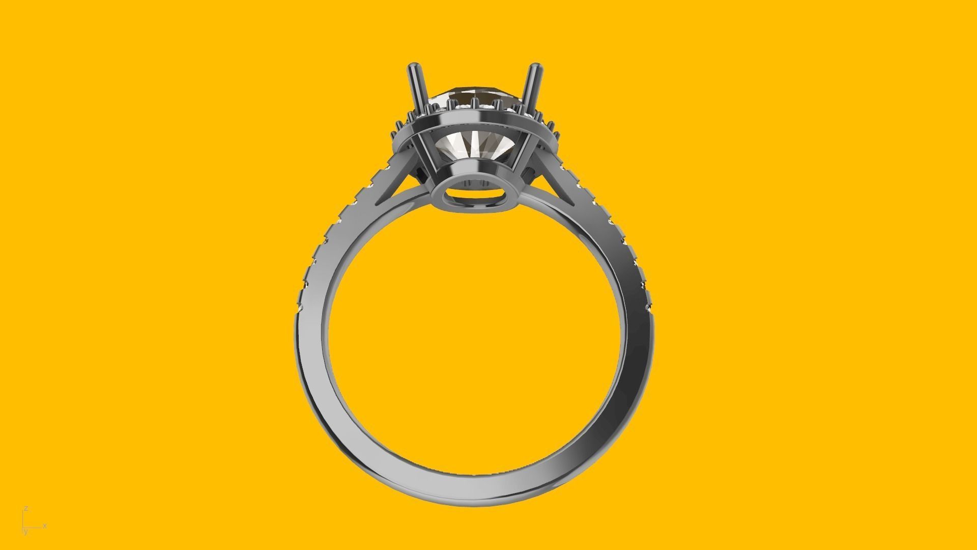 Designer engagement ring stl verified  3D print model_20