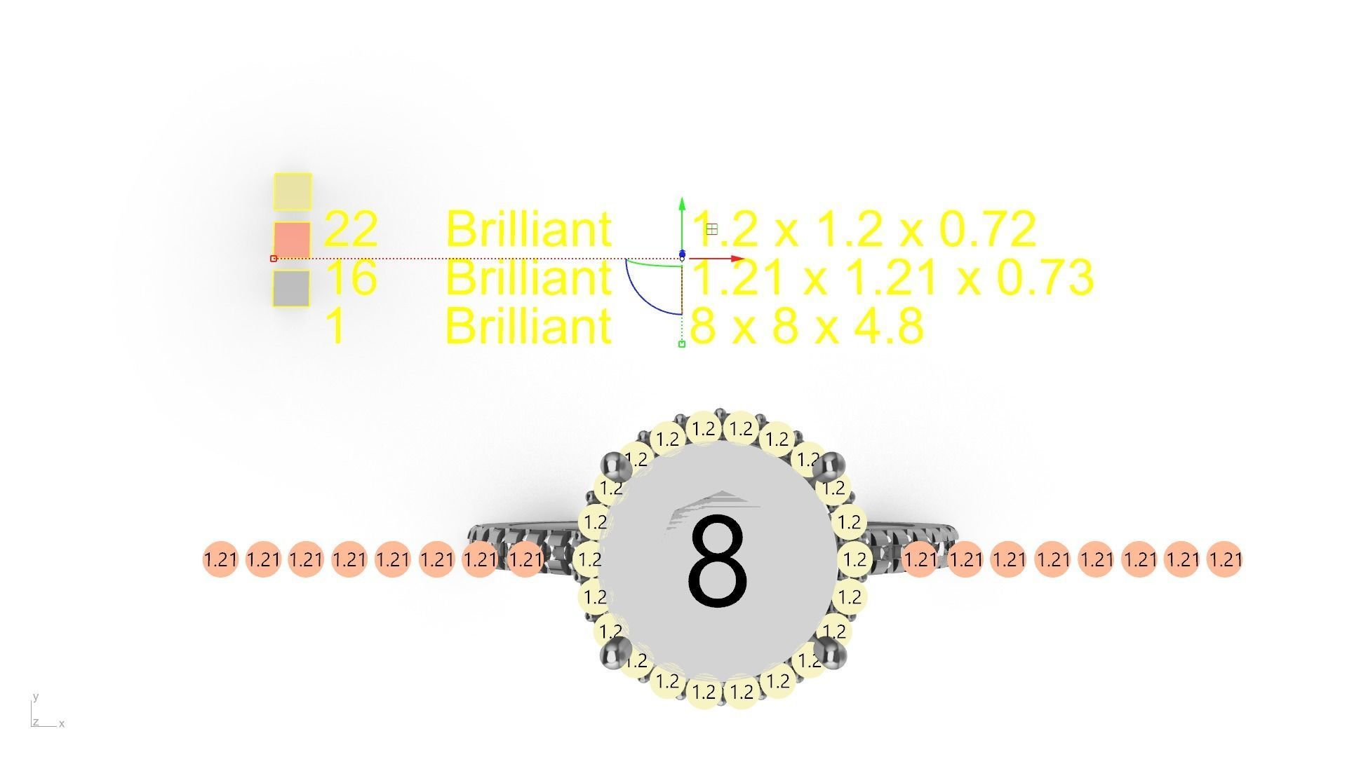 Designer engagement ring stl verified  3D print model_9