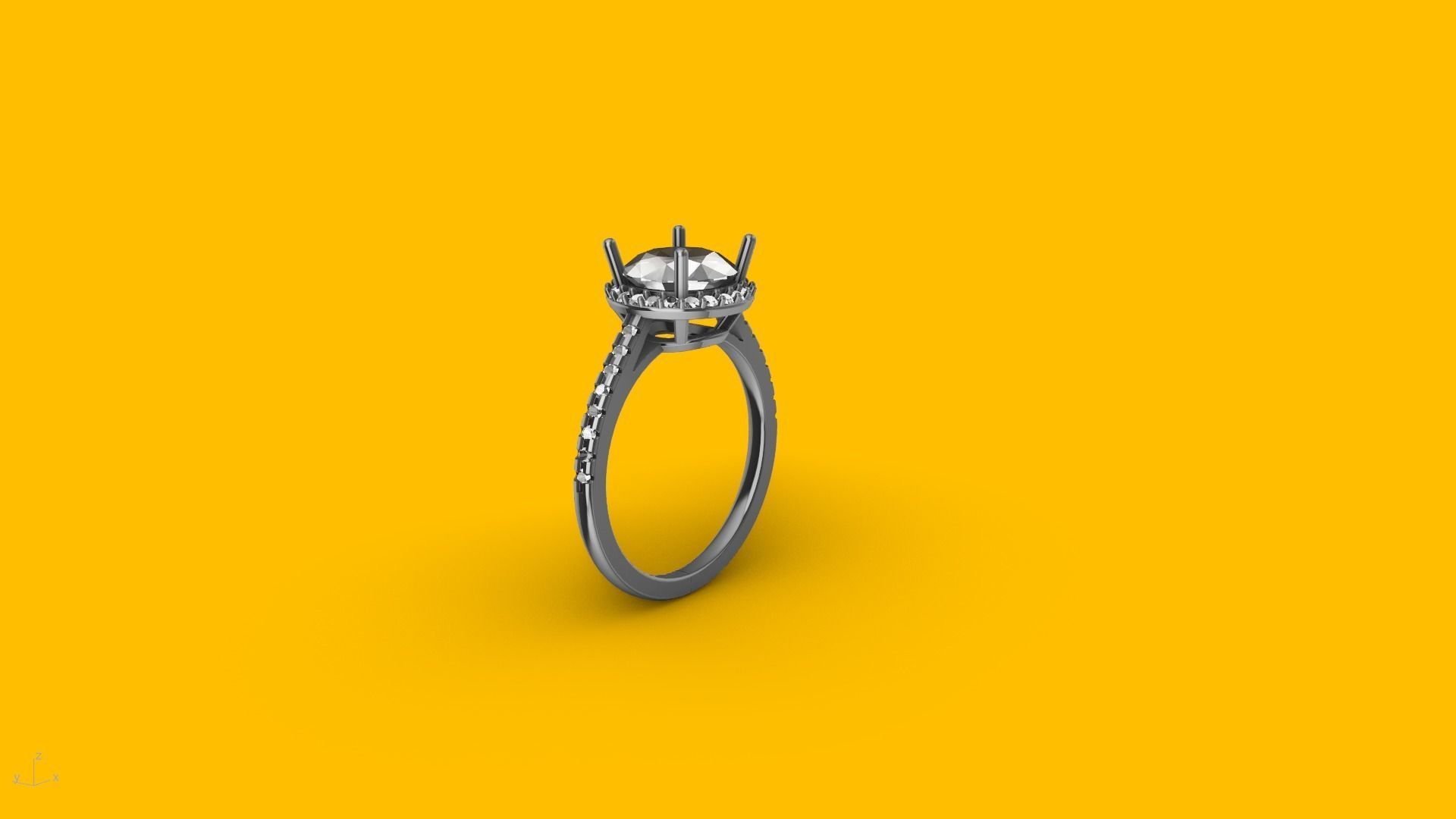 Designer engagement ring stl verified  3D print model_25