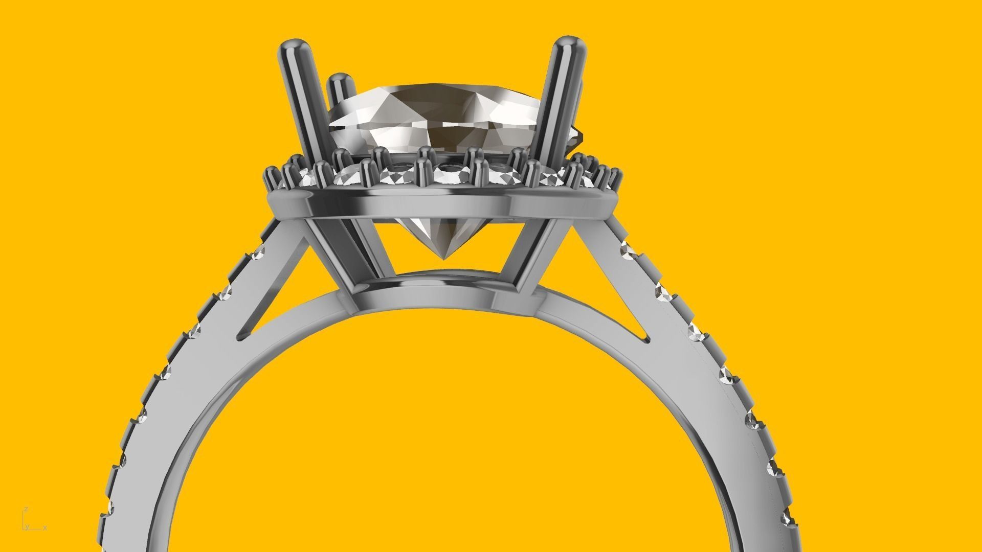 Designer engagement ring stl verified  3D print model_24