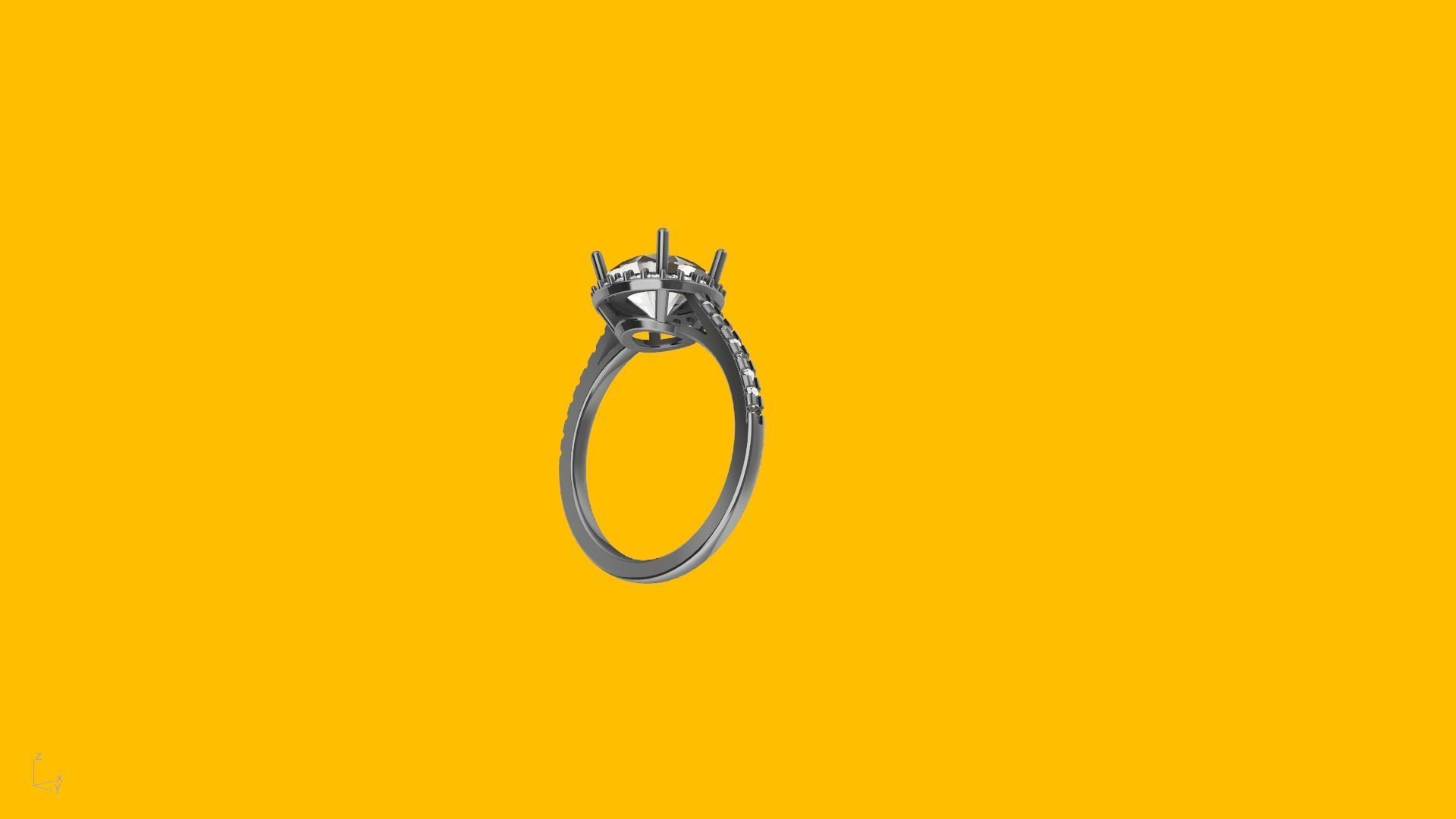 Designer engagement ring stl verified  3D print model_26
