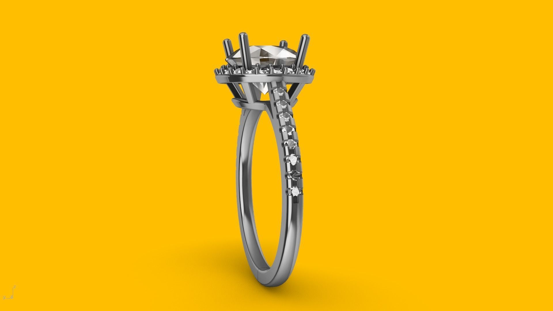 Designer engagement ring stl verified  3D print model_18
