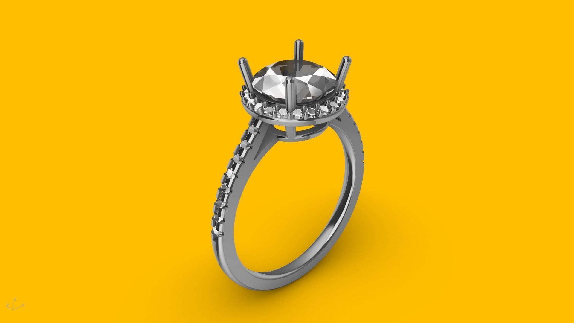 Designer engagement ring stl verified  3D print model_17