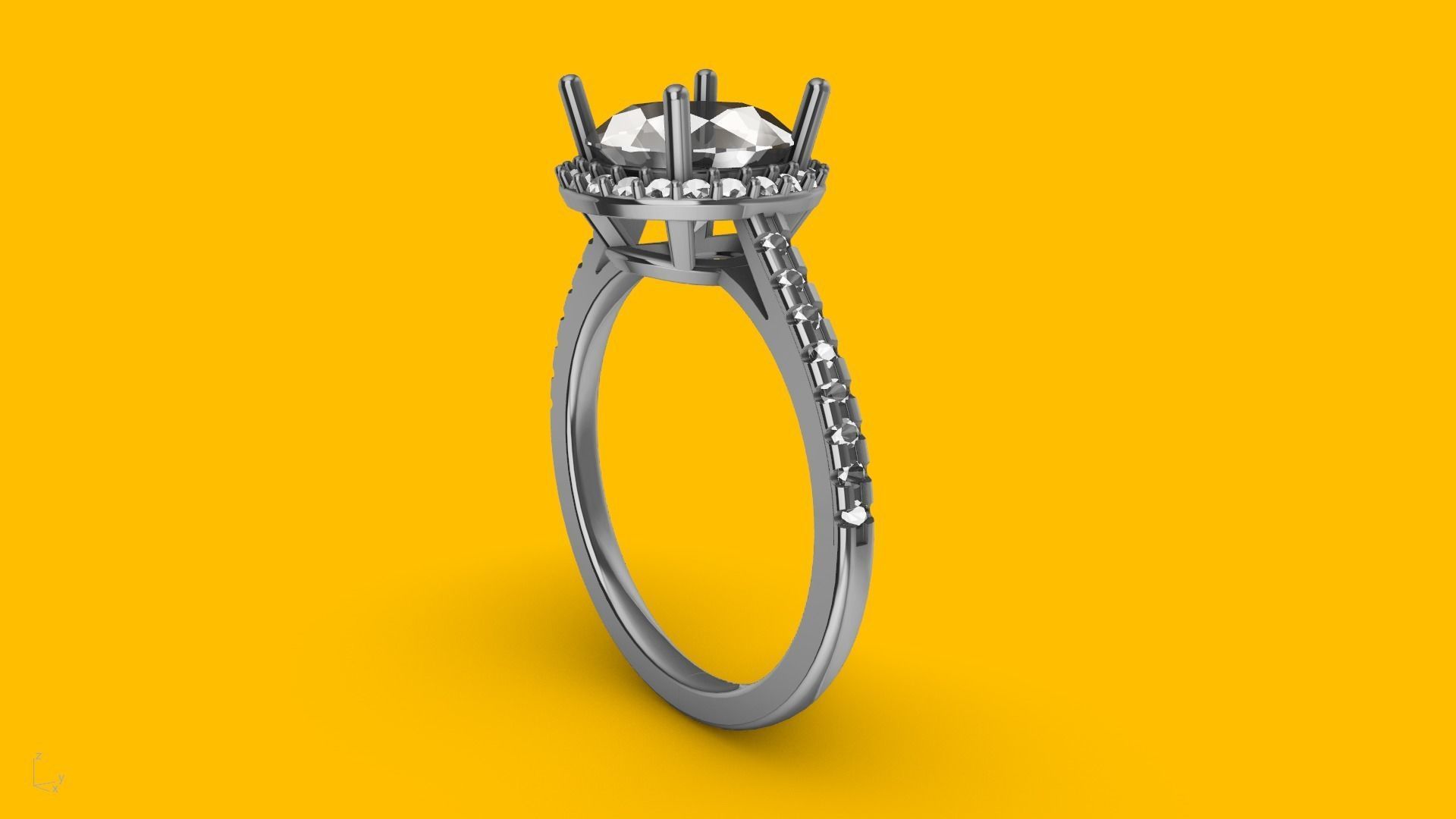 Designer engagement ring stl verified  3D print model_21