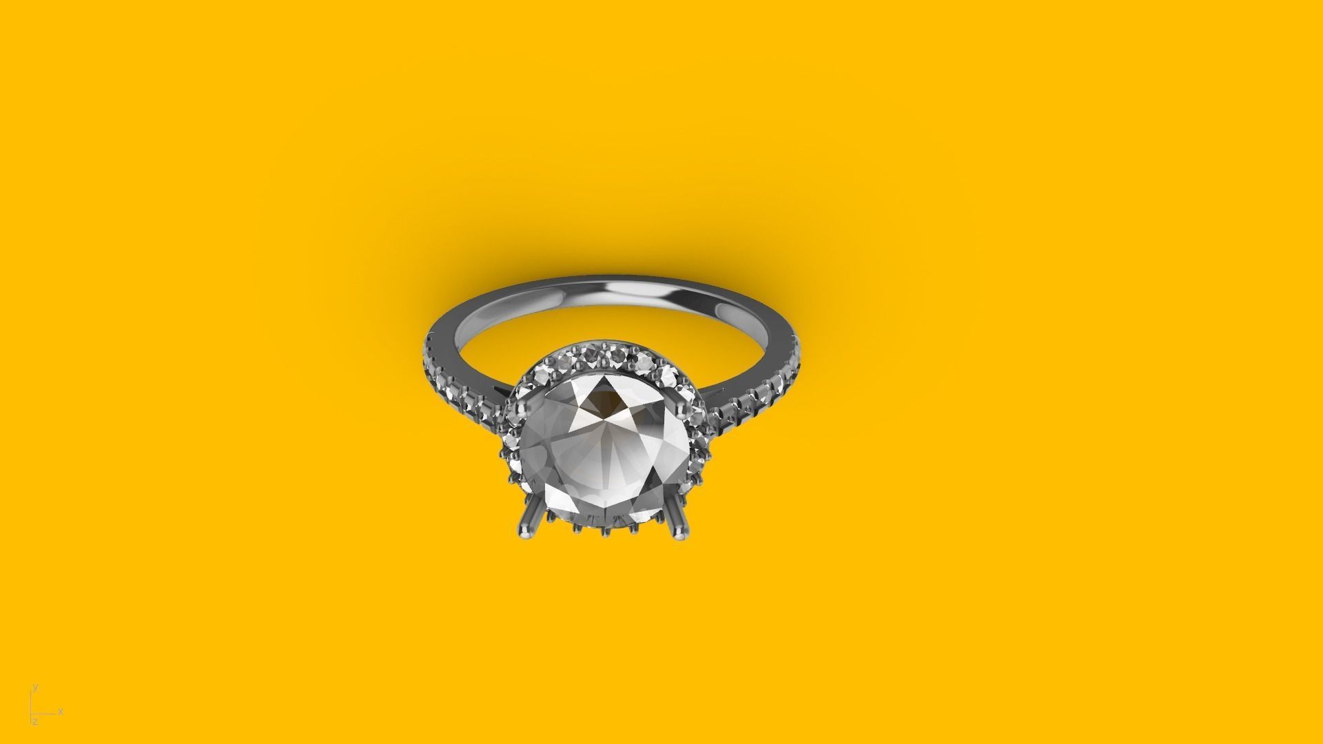 Designer engagement ring stl verified  3D print model_27