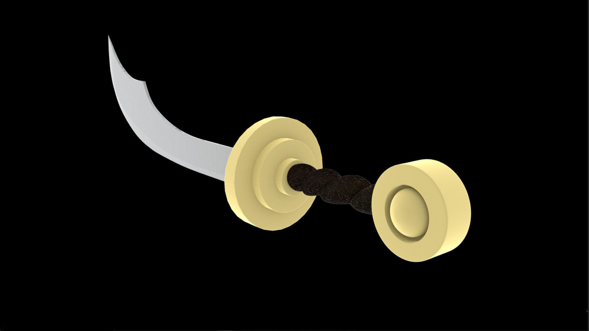 Scimitar sword 3D model_2