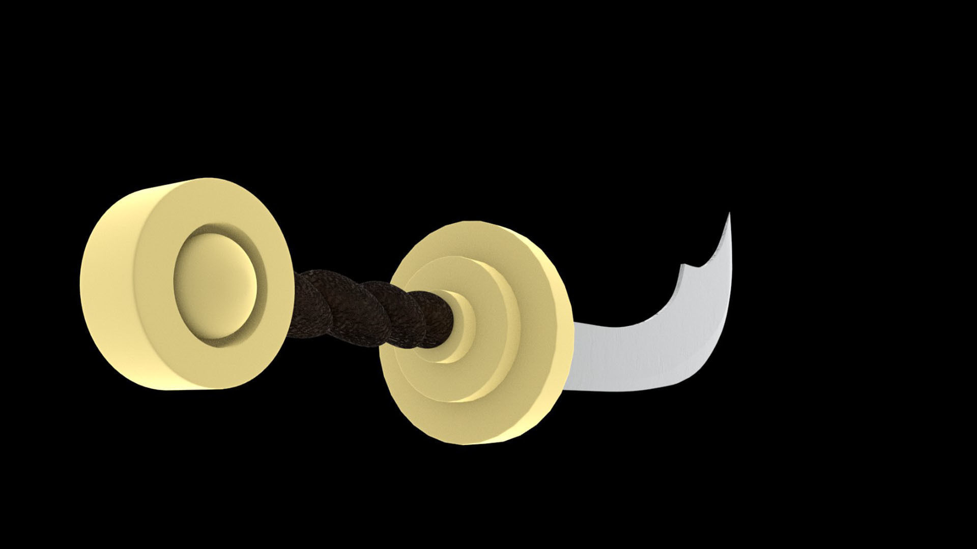 Scimitar sword 3D model_4