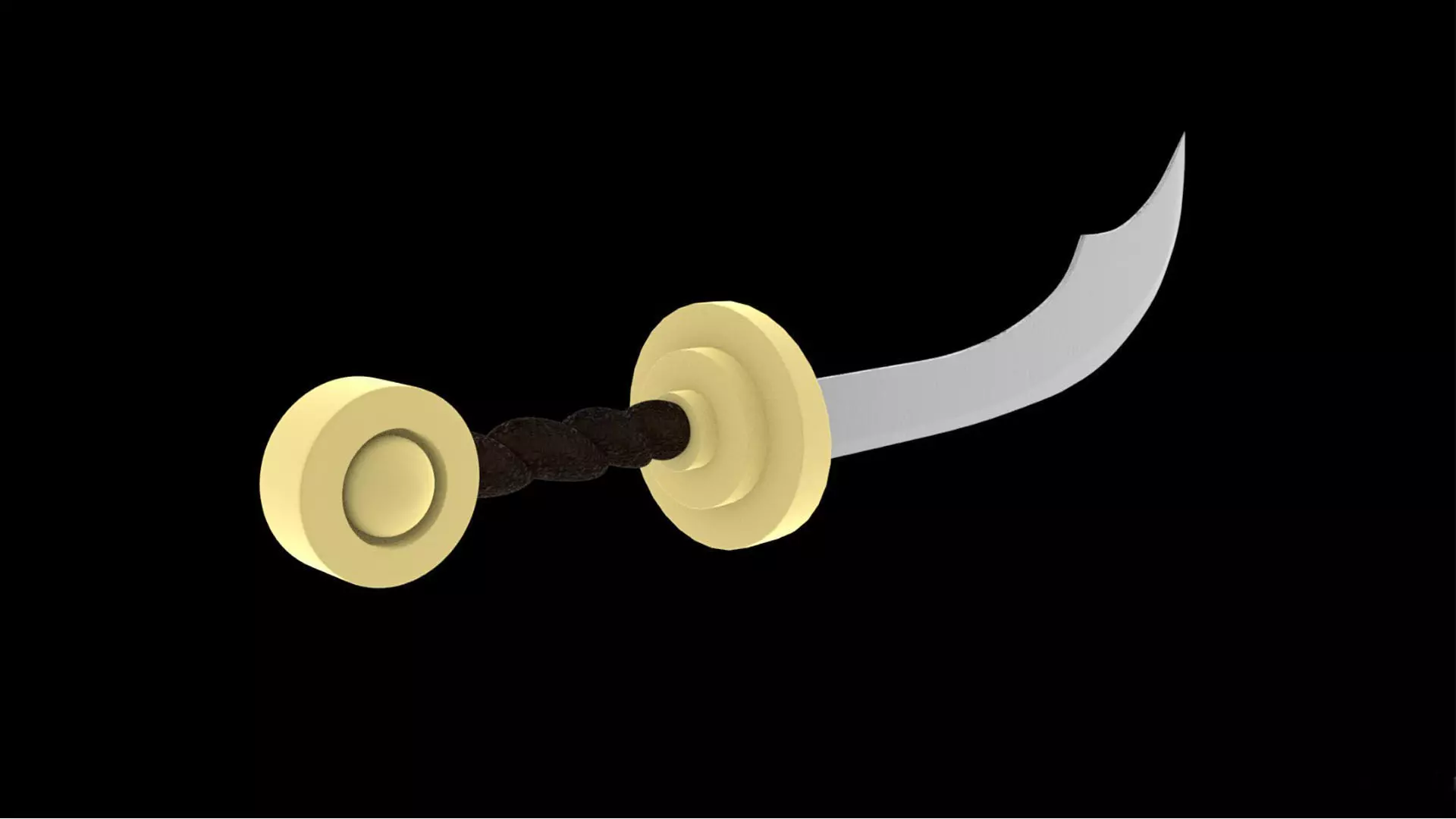 Scimitar sword 3D model_0