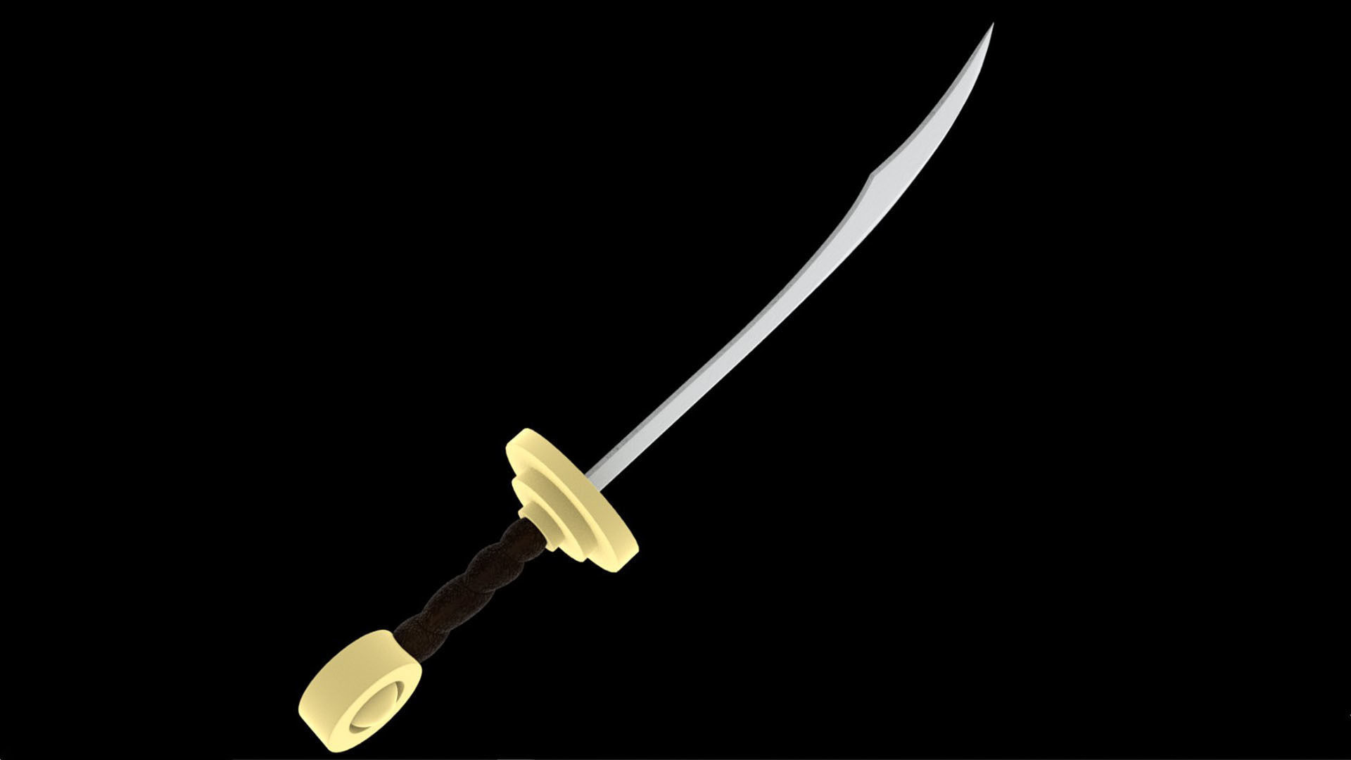 Scimitar sword 3D model_3