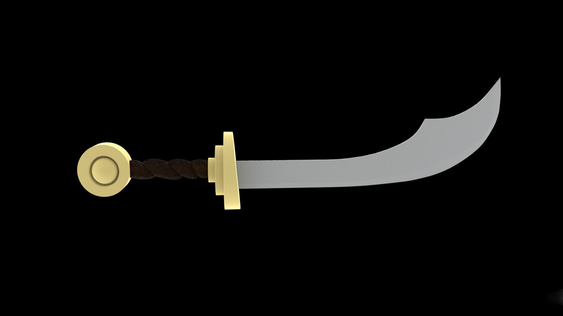 Scimitar sword 3D model_1