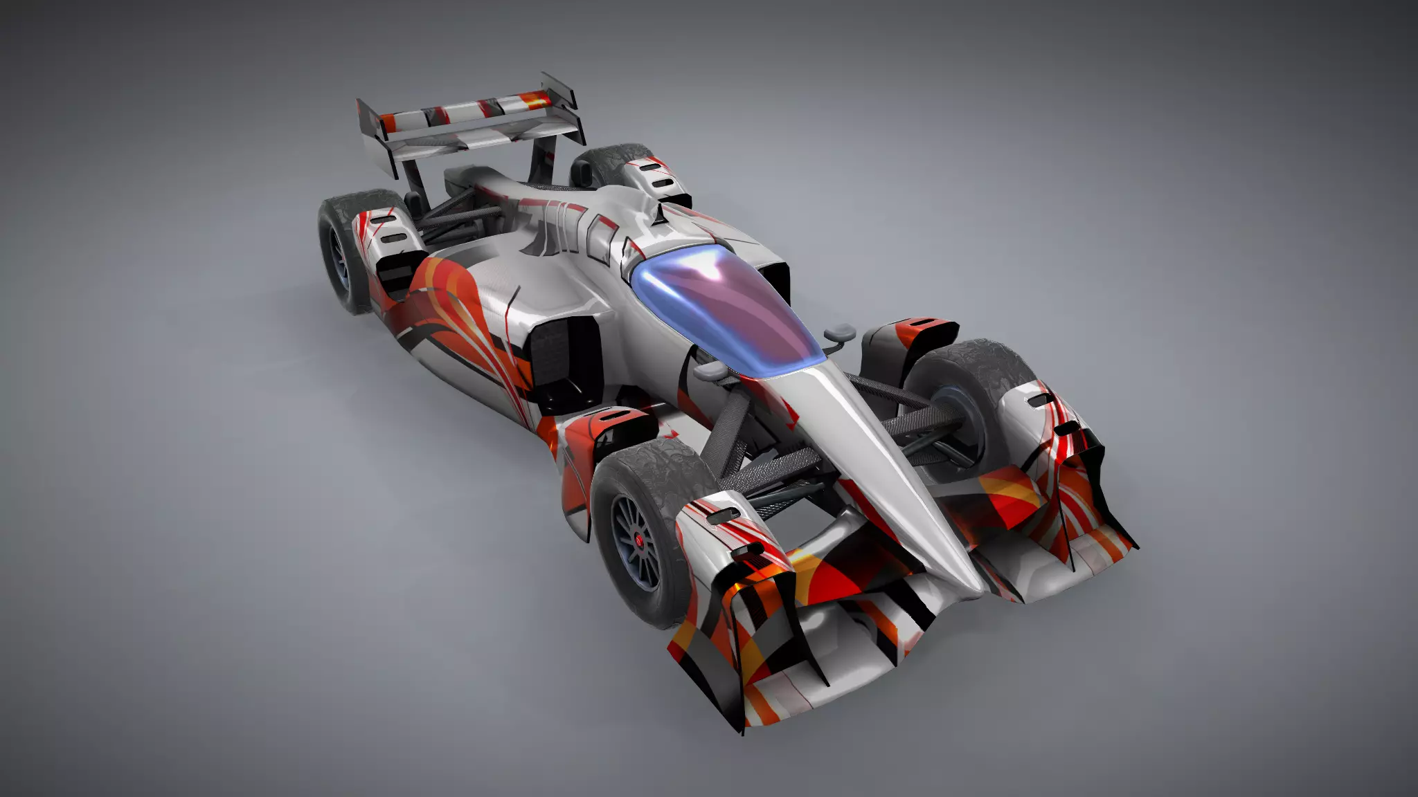 F1 Racing Car Model 4 Low-poly 3D model_0