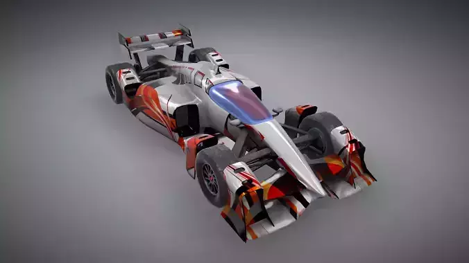 F1 Racing Car Model 4 Low-poly 3D model