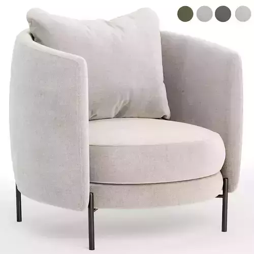 Fauteuil in tweed Arcus design E Gallina 3D model