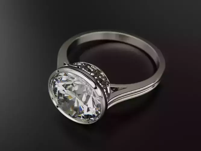 Ring with stone 10 mm