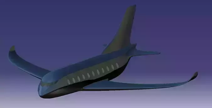 Aircraft airplane flying in sky 3D print model