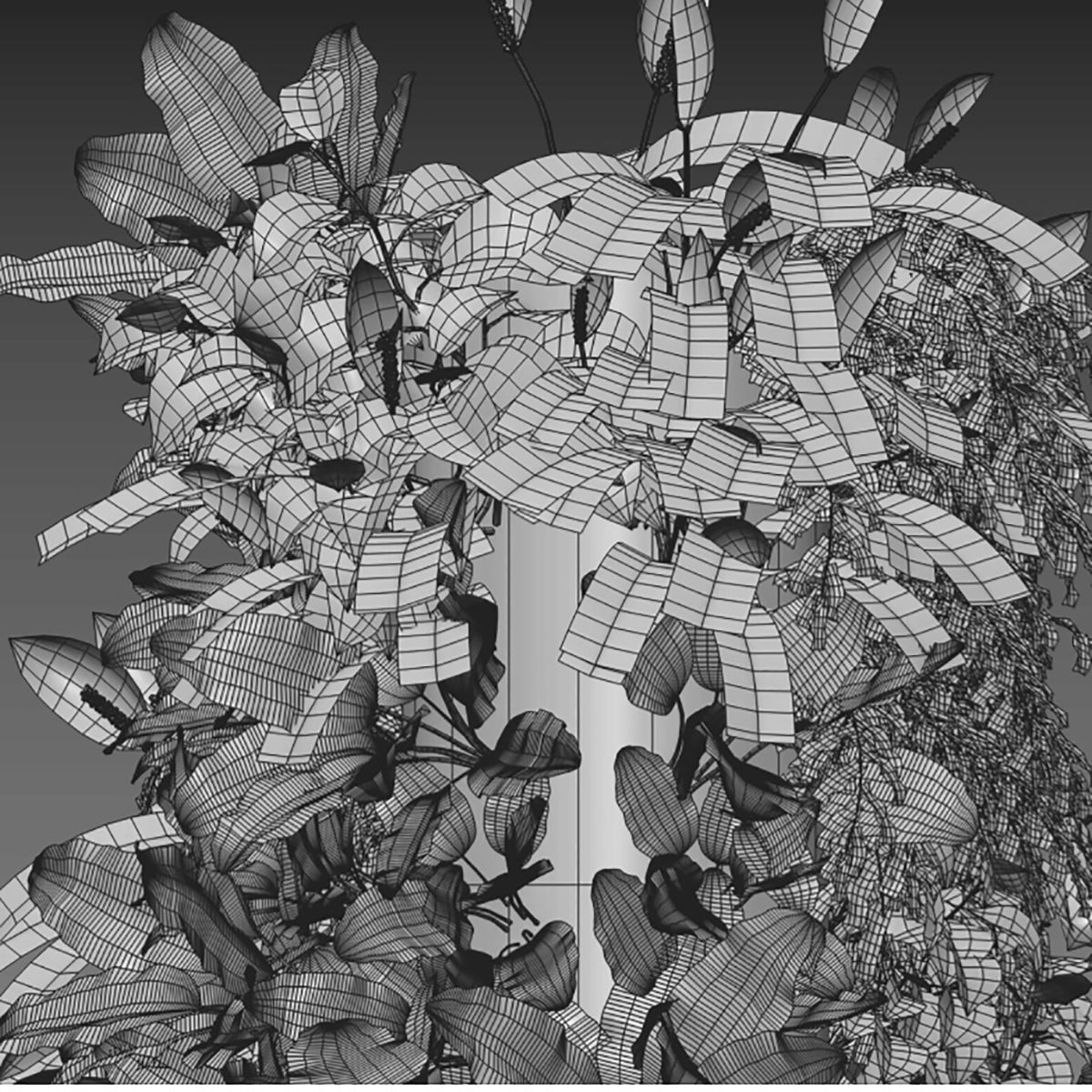 Vertical garden 32 3D model_4