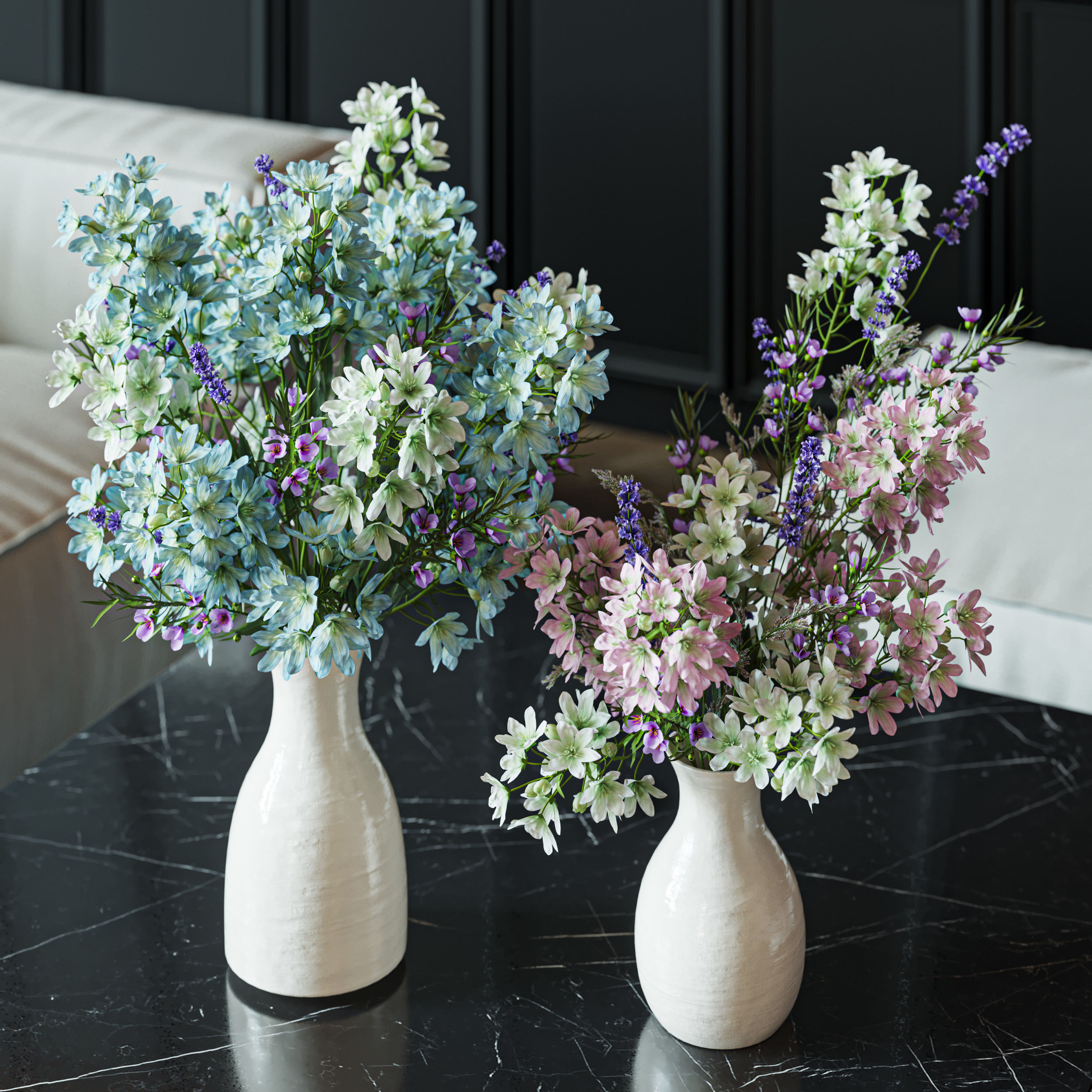 Flower Set 036 3D model_1