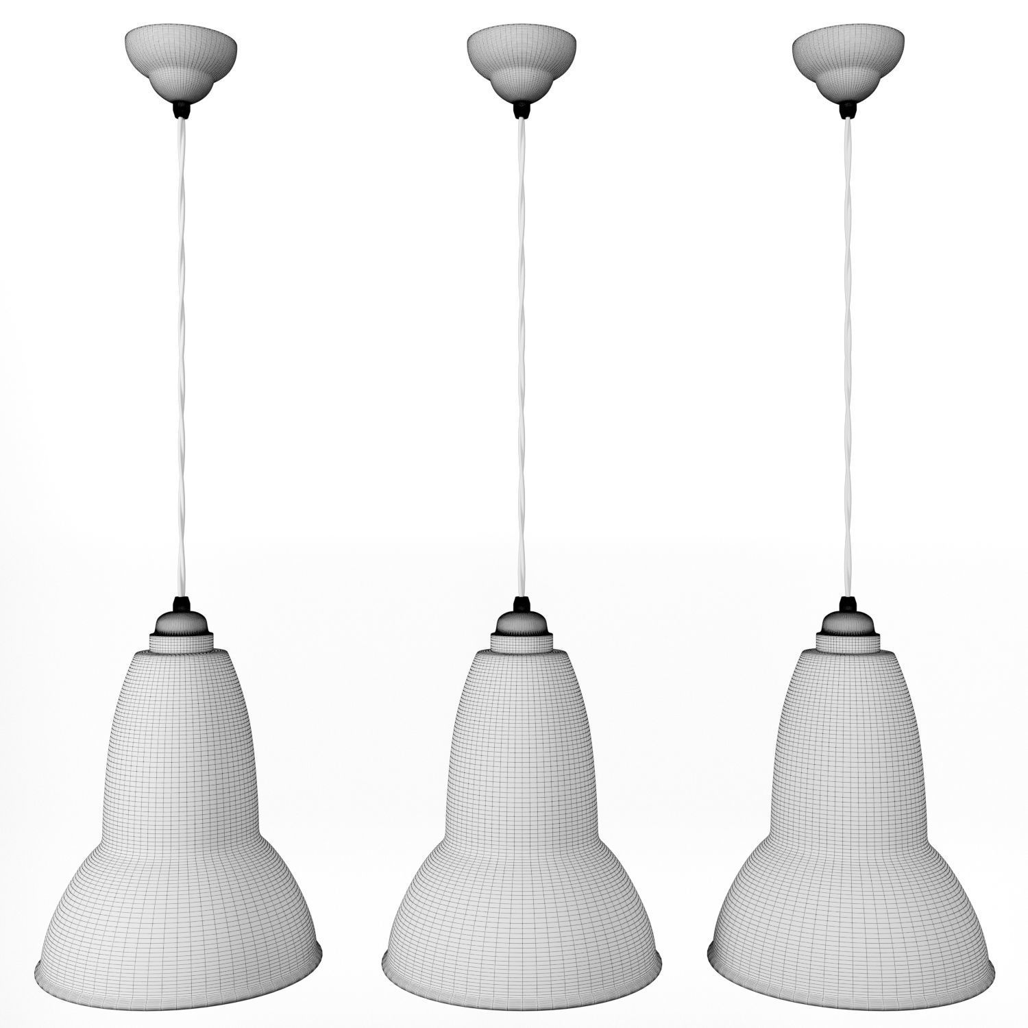 Anglepoise Original 1227 Maxi Pendant Light 3D model_4