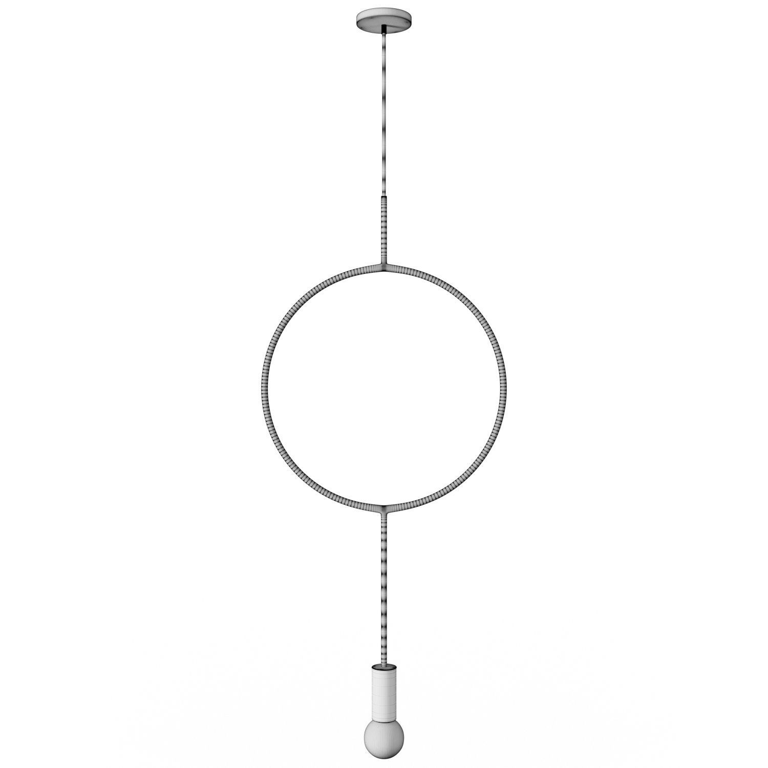 Northern Lighting Circle Pendant Light 3D model_4