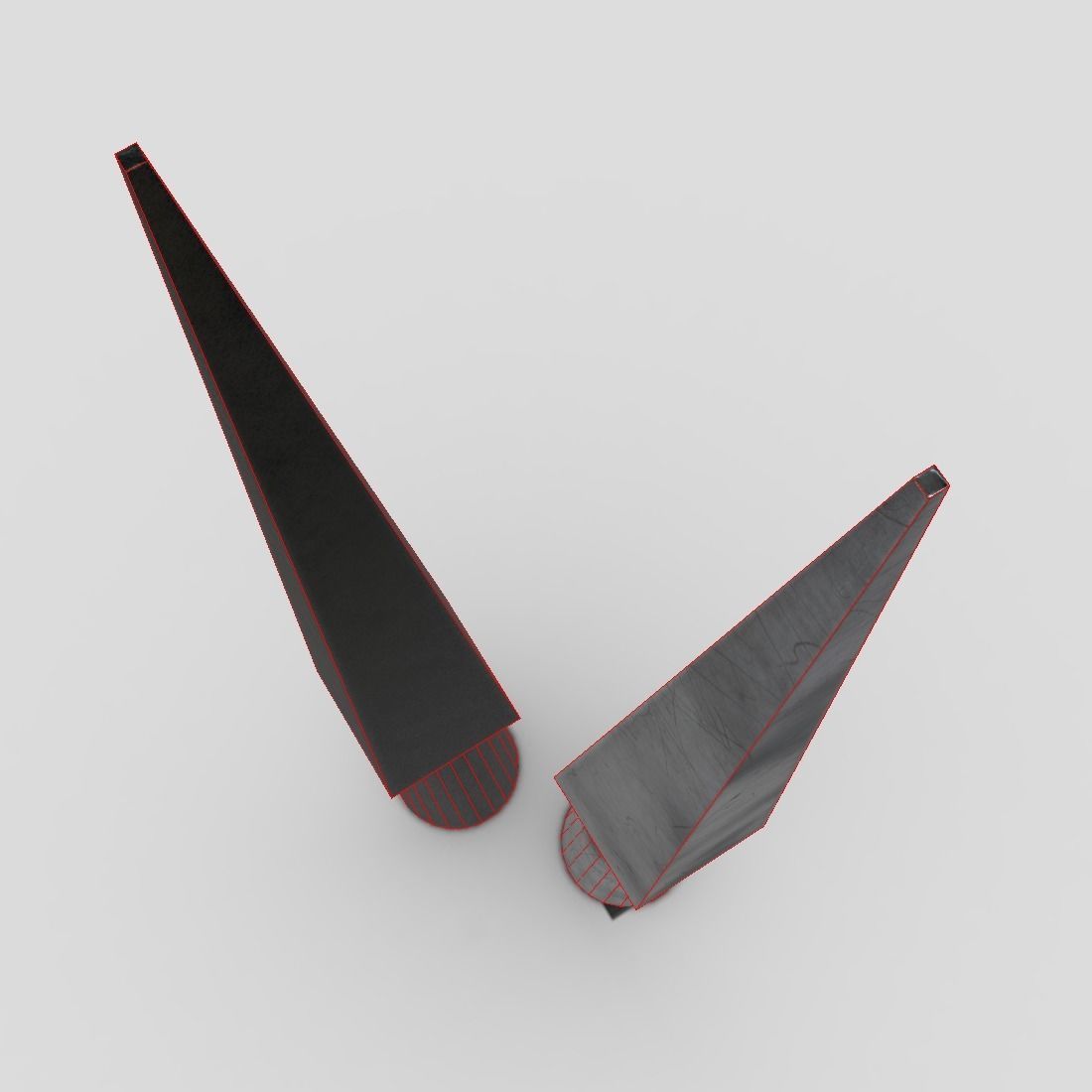Arrowhead 6 pair of metal thorns Low-poly 3D model_8