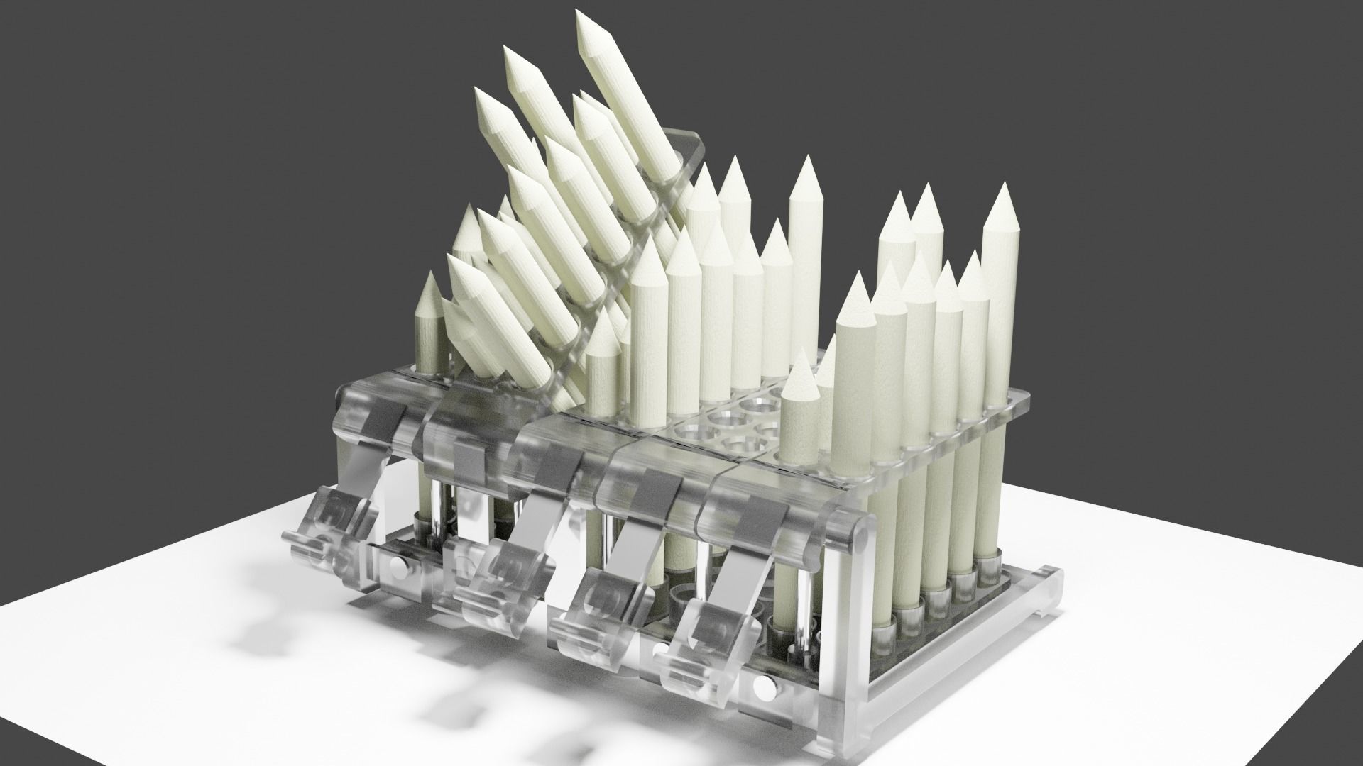 Color pencil stand 3D print model_4