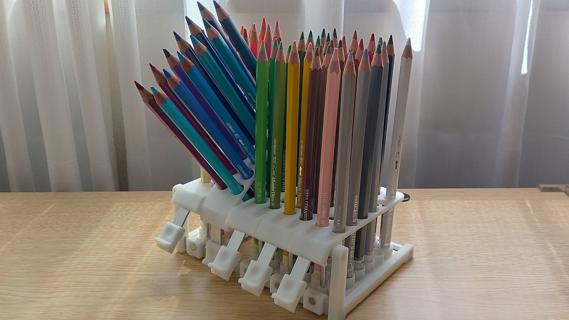 Color pencil stand 3D print model_2