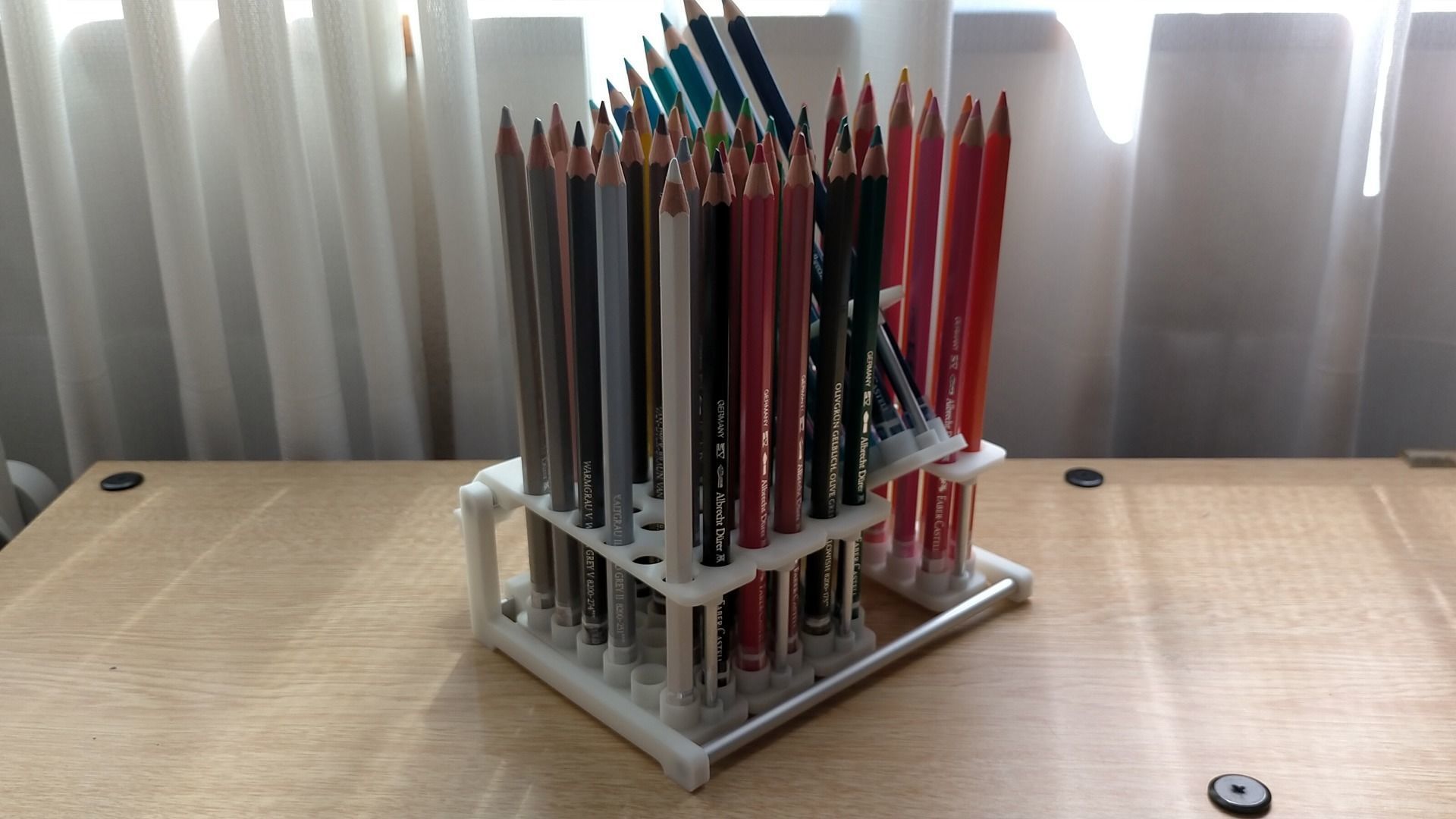 Color pencil stand 3D print model_3