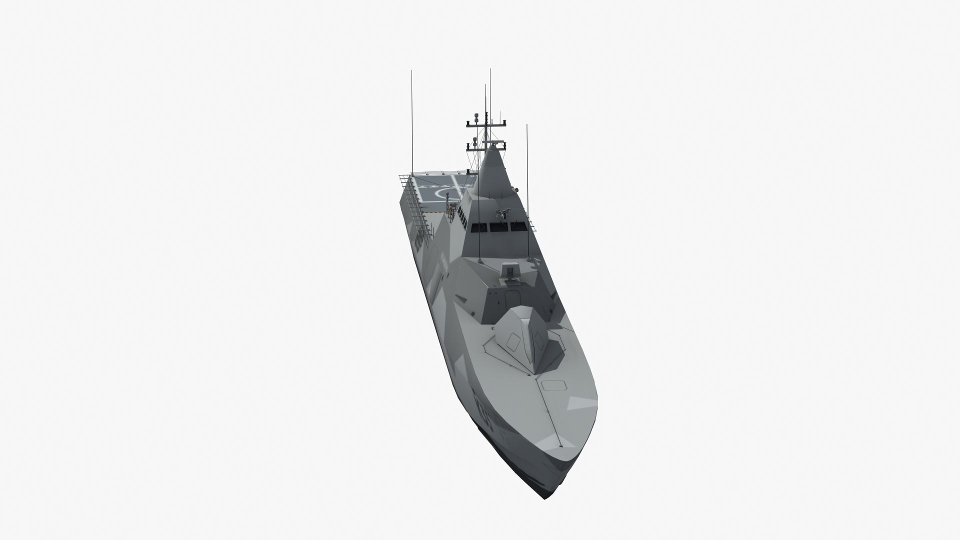 Visby Class Corvette Helsingborg 3D model_31