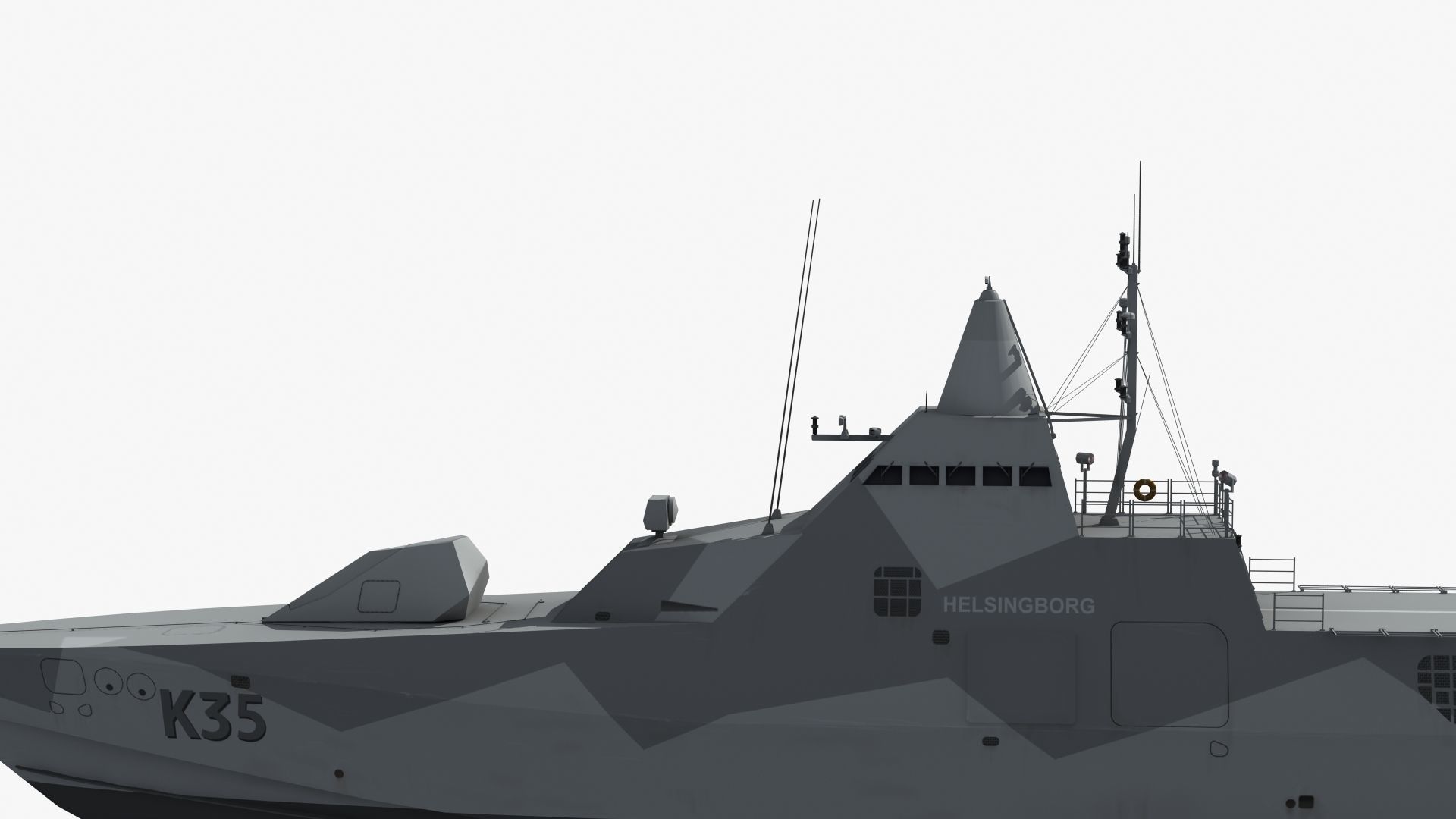 Visby Class Corvette Helsingborg 3D model_20
